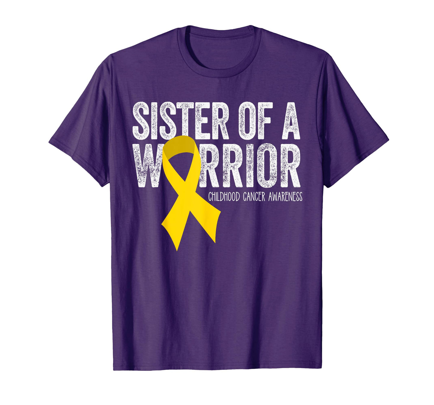 Sister of a Warrior Childhood Cancer Awareness Shirt Ribbon T-Shirt