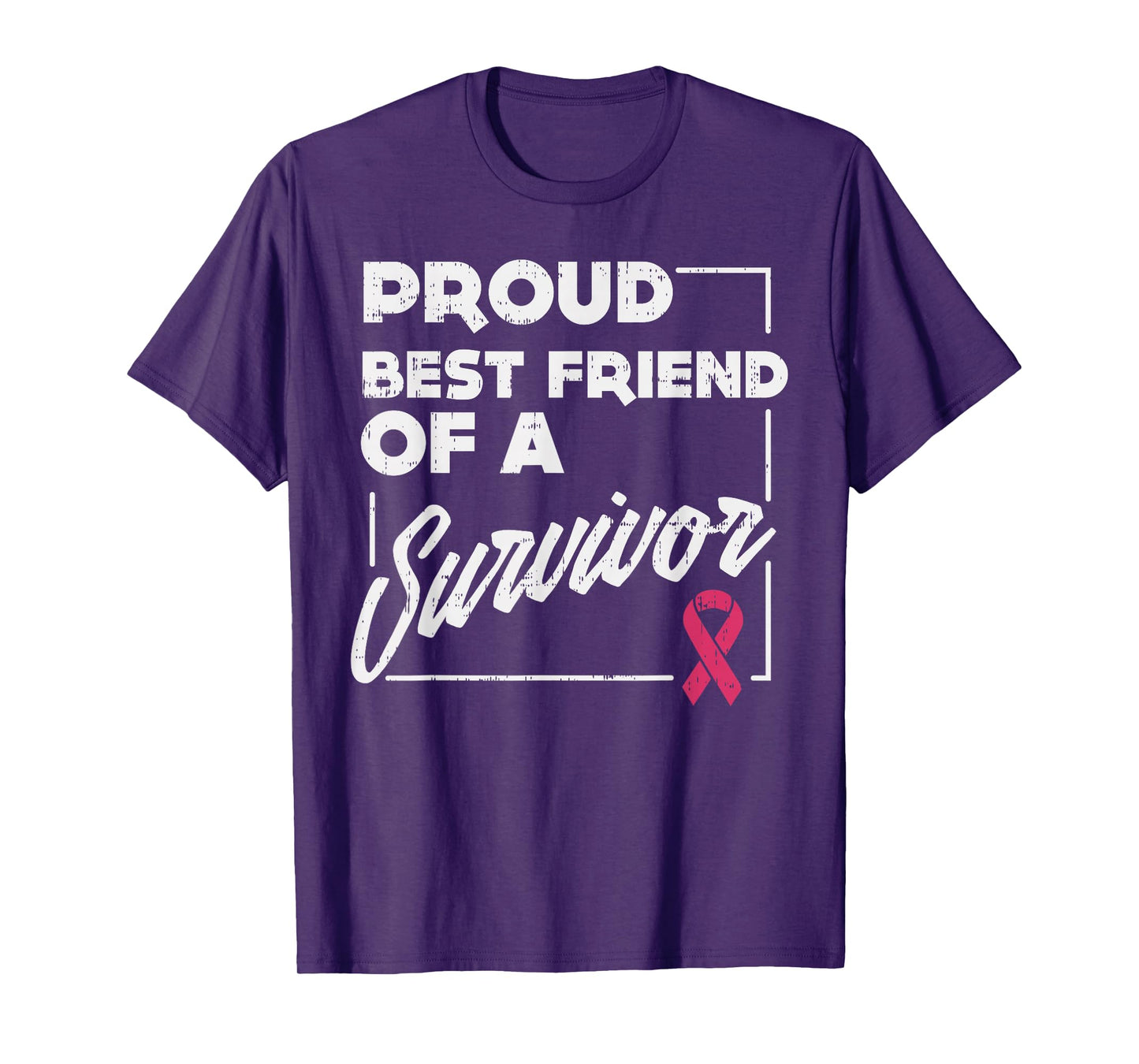 Proud Best Friend Survivor Shirt Breast Cancer Support Gift T-Shirt