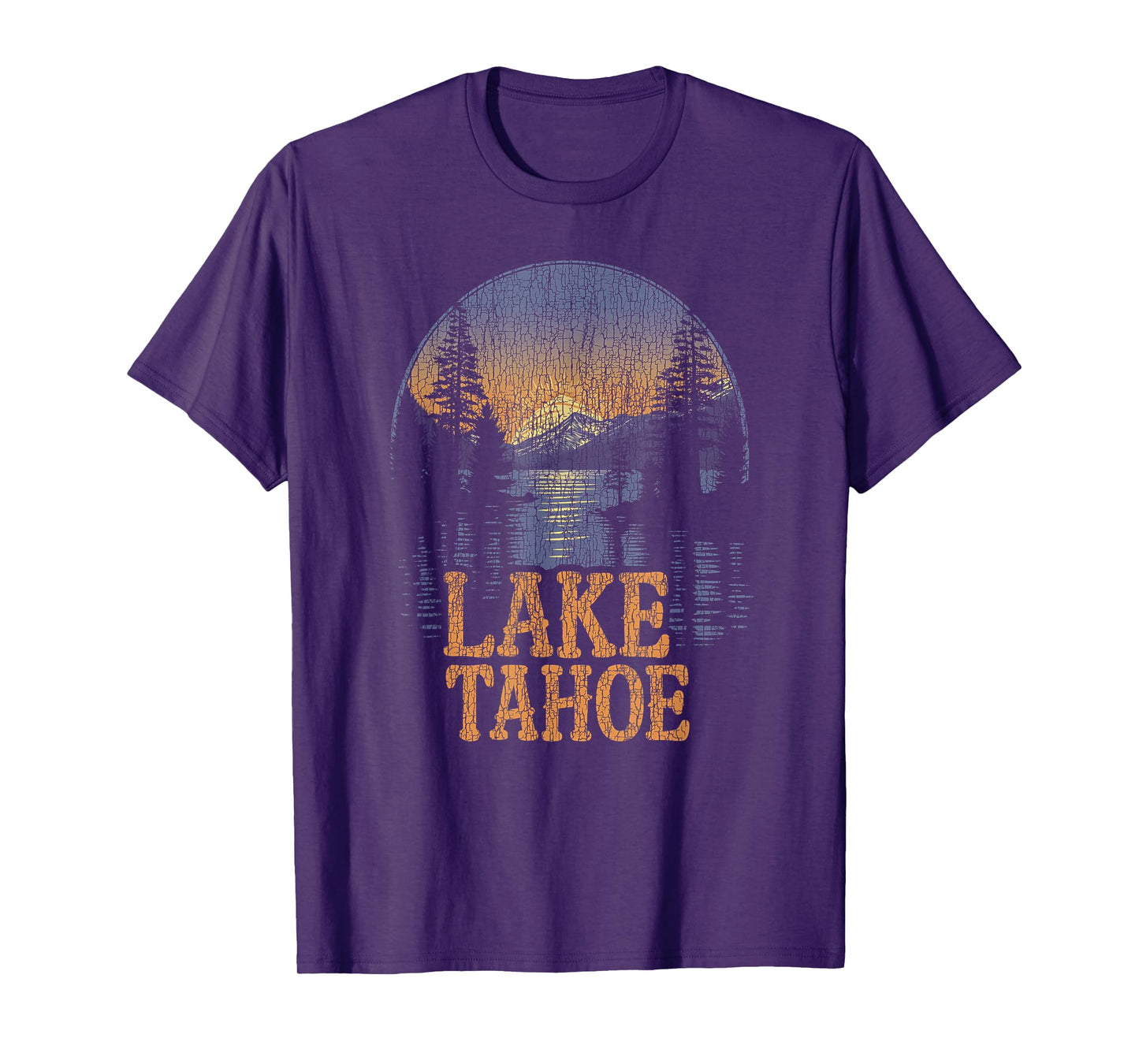 Lake Tahoe -California Mountain Vintage Men Women Kids Retro T-Shirt