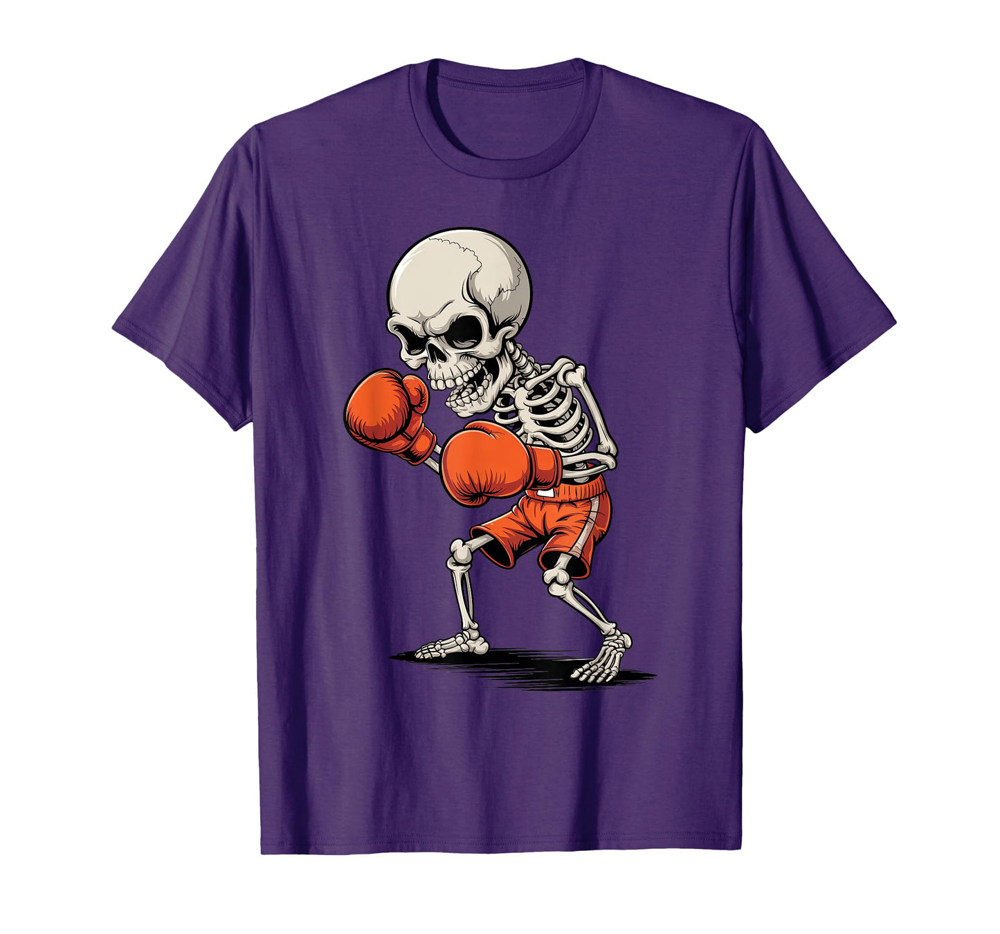 Halloween Kids Skeleton Boxing Trick or Treat Spooky Season T-Shirt