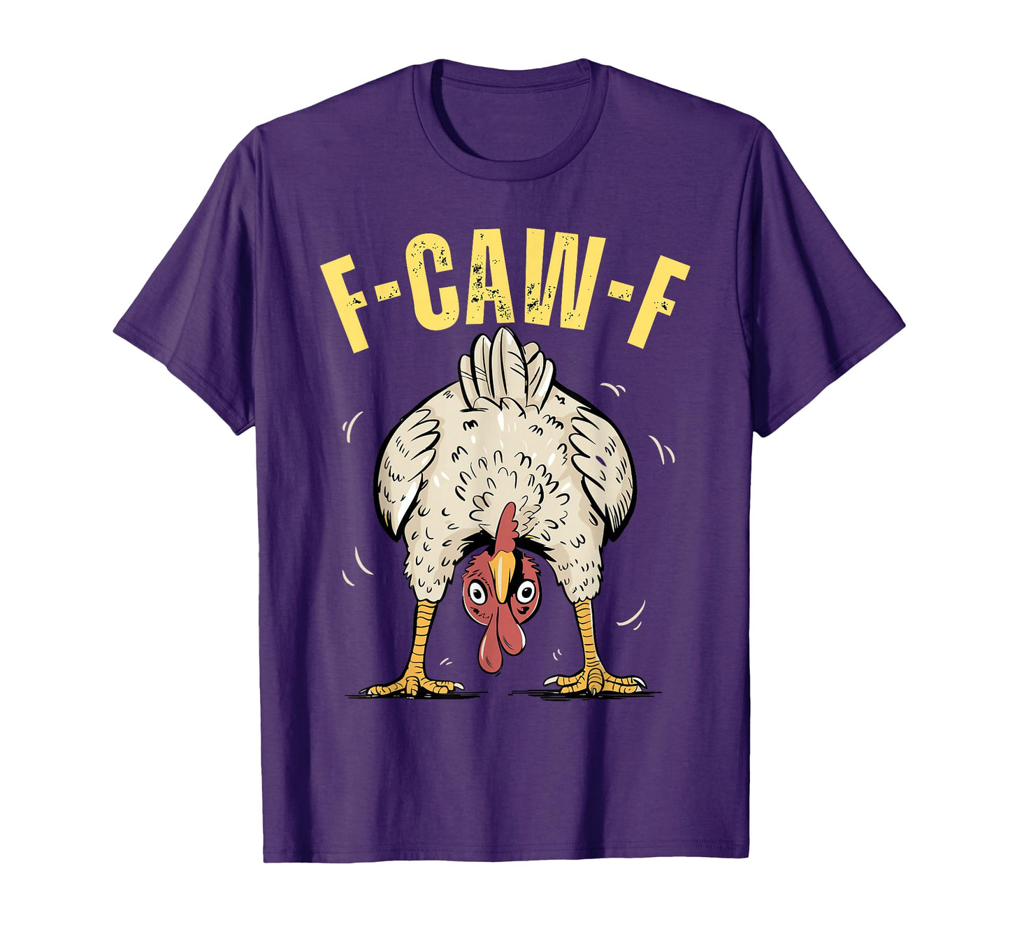 F-Caw-F Black Crow Pun Funny Bird Cawing Grunge Halloween T-Shirt