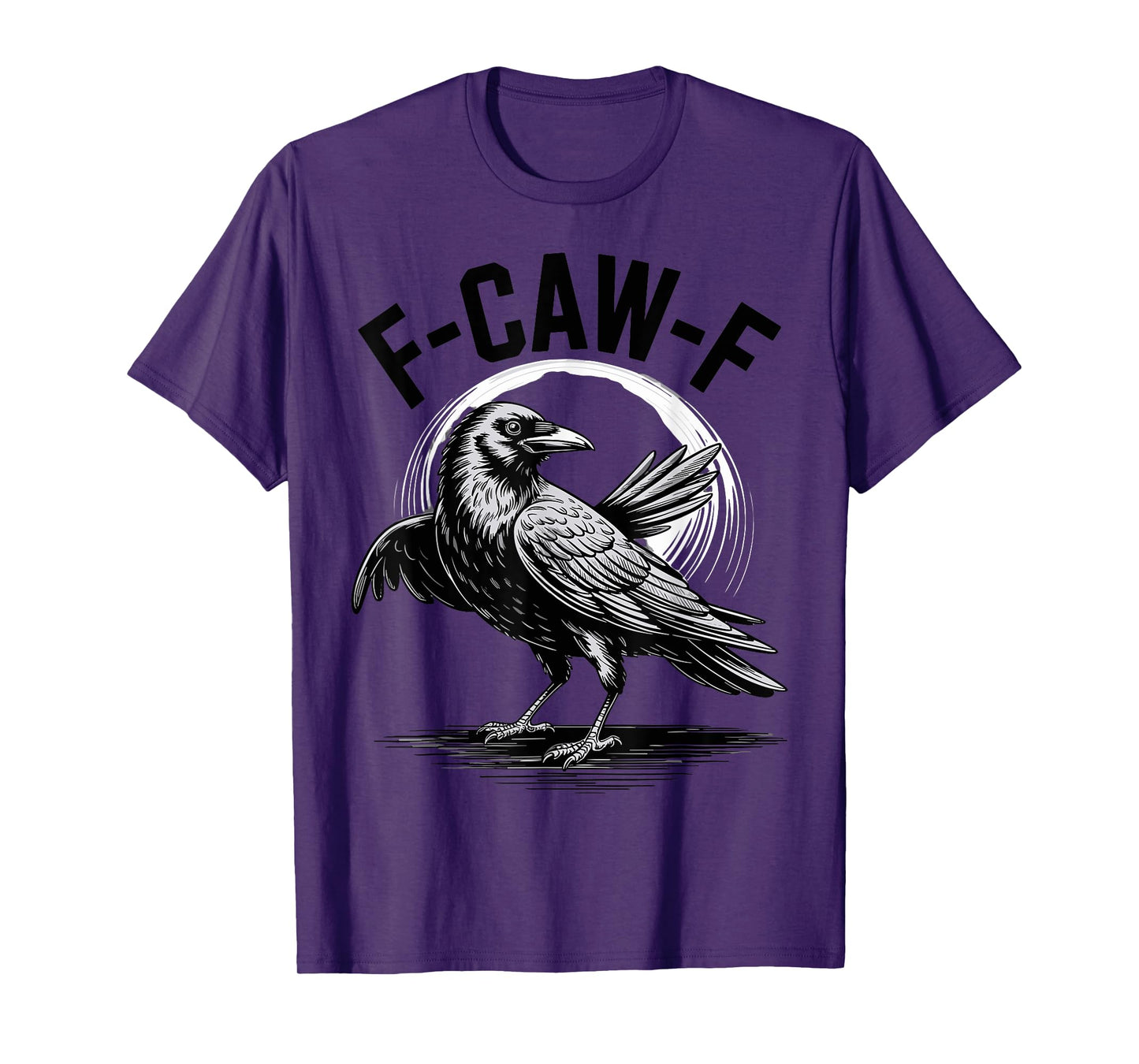 F-Caw-F Funny Black Crow Retro Raven Bird Humor T-Shirt