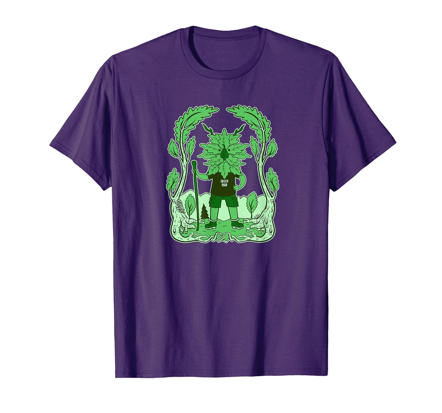 Mystic Green Man Nature Pagan Outdoors Forest Wilderness T-Shirt