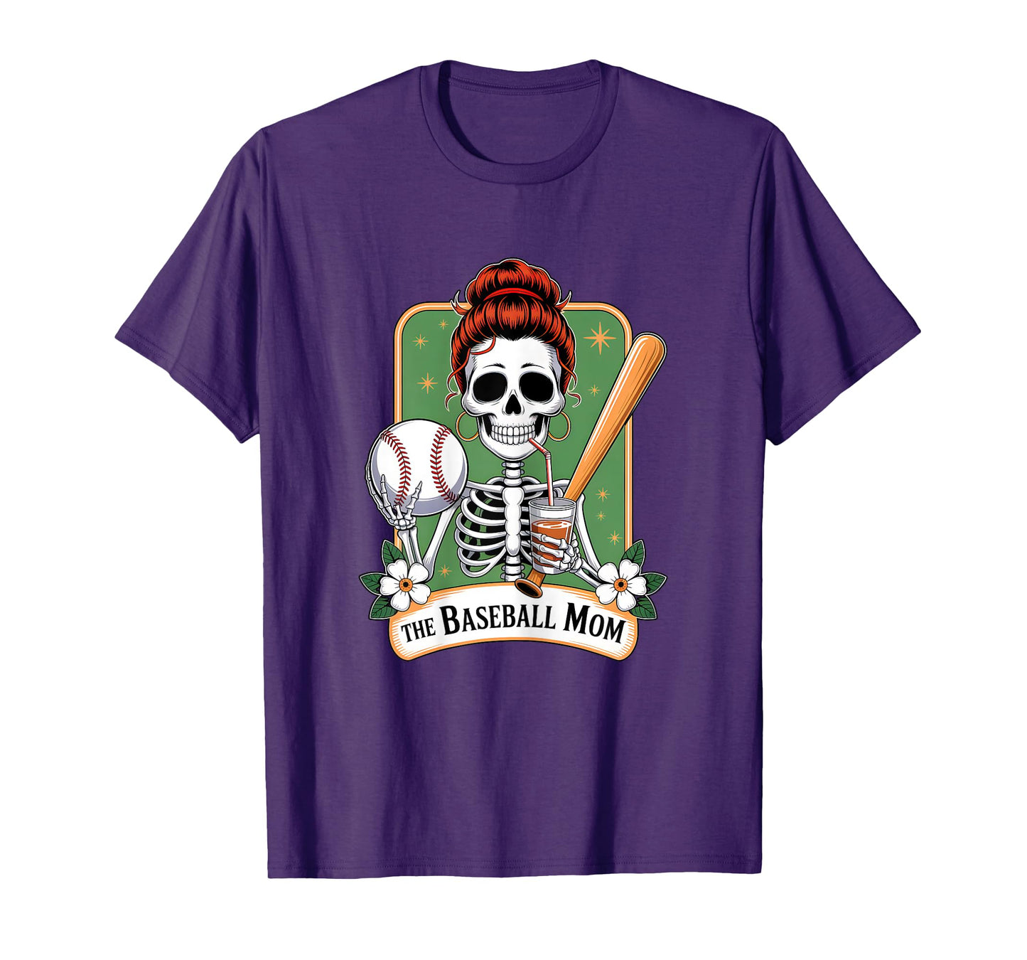 The Baseball Mom Tarot Card Skeleton Game Day Proud Moms T-Shirt