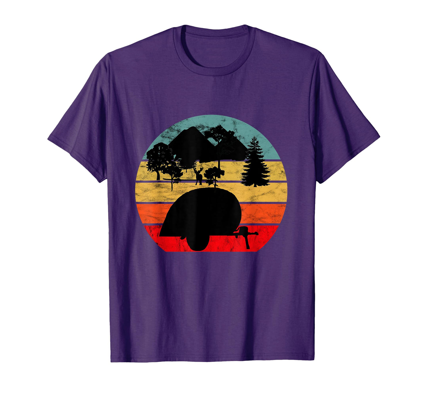 Camping Caravan Vintage Retro Sunset Camper T-Shirt