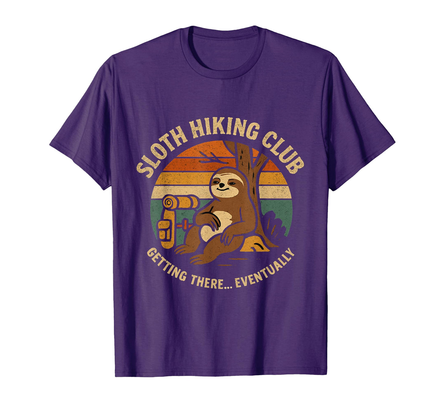 Sloth Hiking Club Adventure Outdoor Journey Funny Hiking T-Shirt