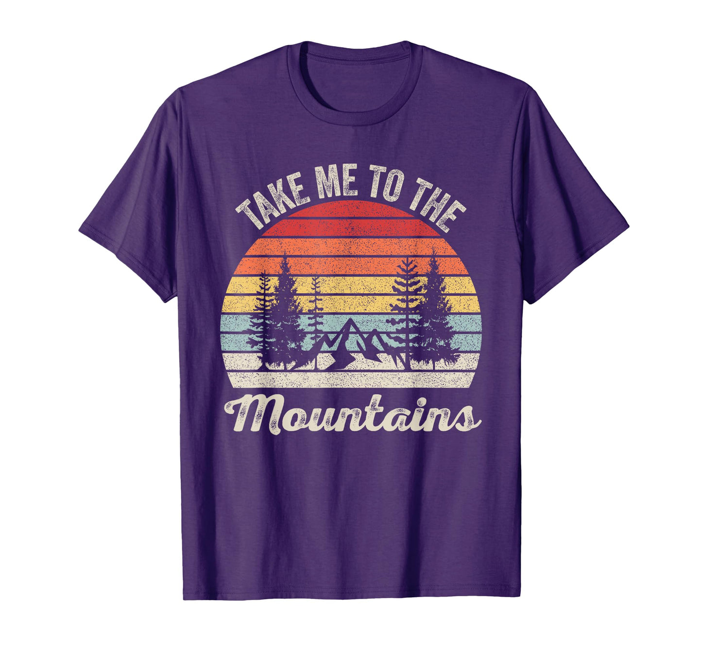 Vintage Retro Take Me to The Mountains Nature Hiking Camping T-Shirt