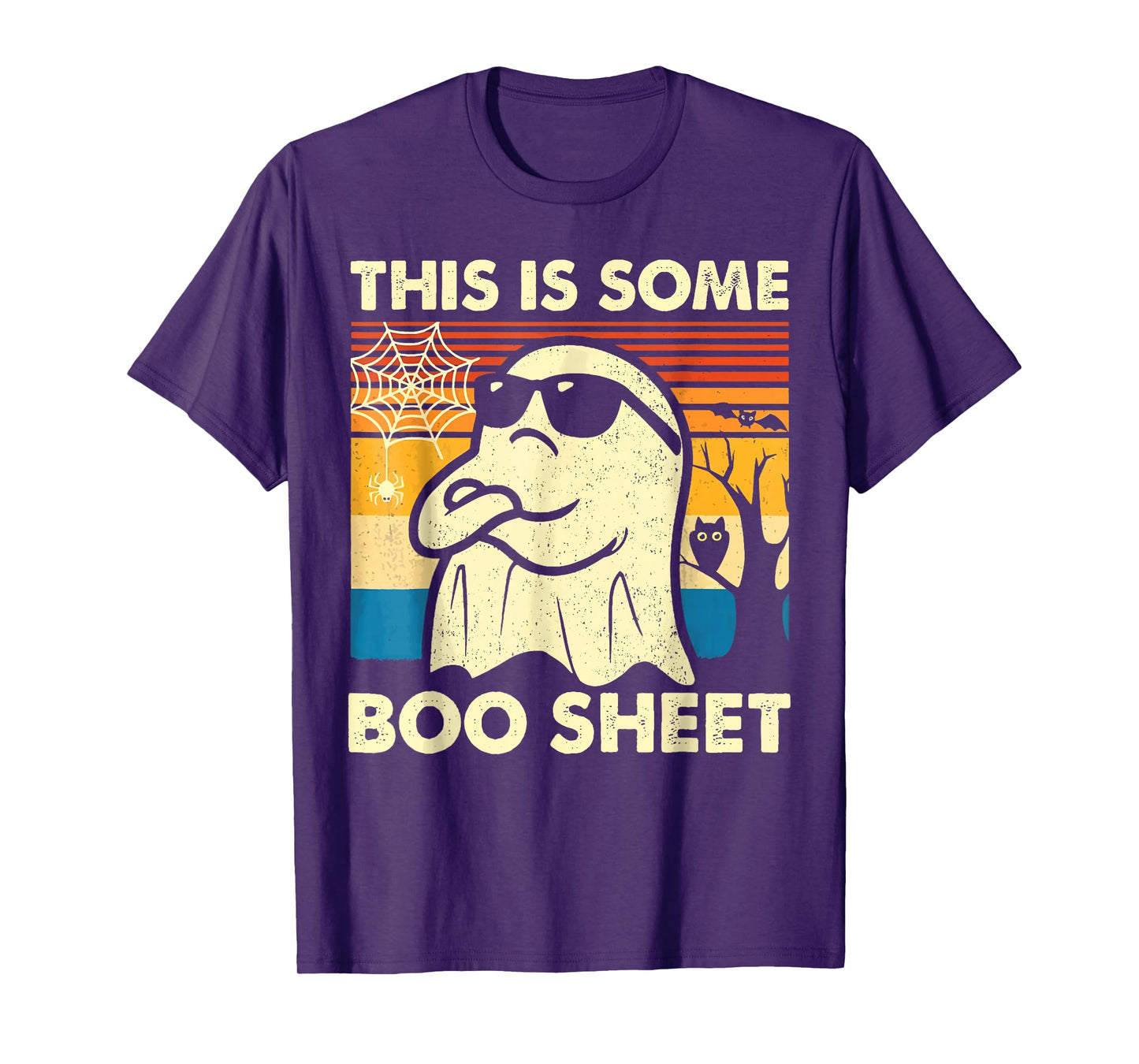 This is Some Boo Sheet Ghost Retro Funny Halloween Men Women T-Shirt