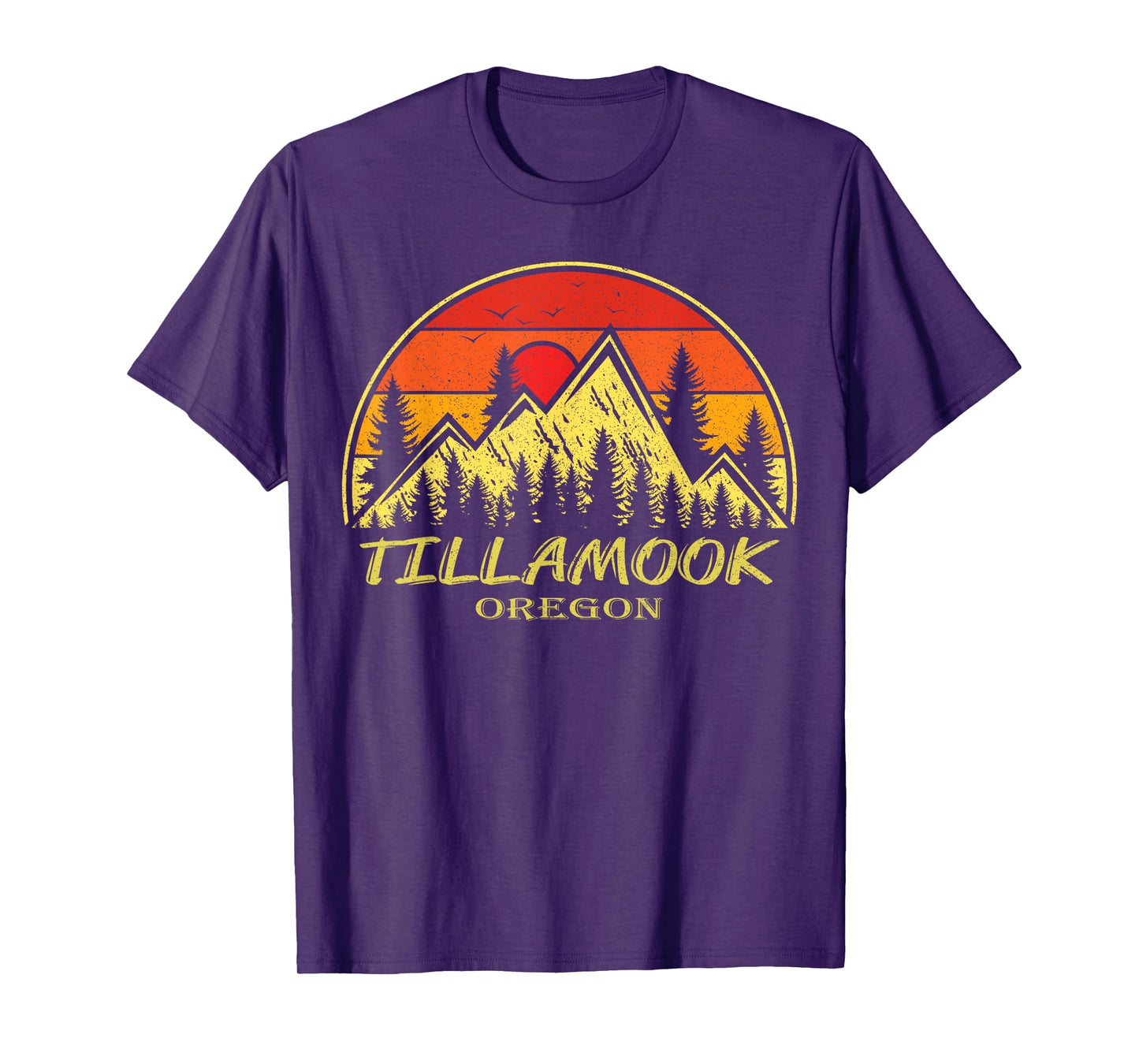 Vintage Tillamook Oregon OR Mountains Hike Hiking Souvenir T-Shirt