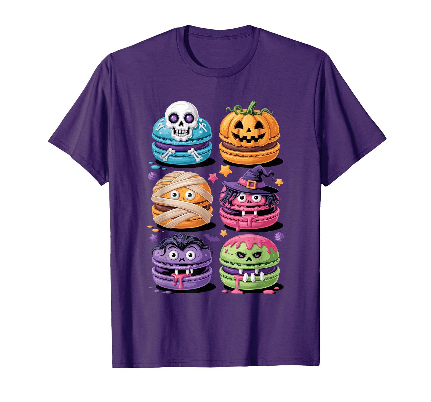 Halloween Macaroons Macaron Skeleton Witch Mummy T-Shirt