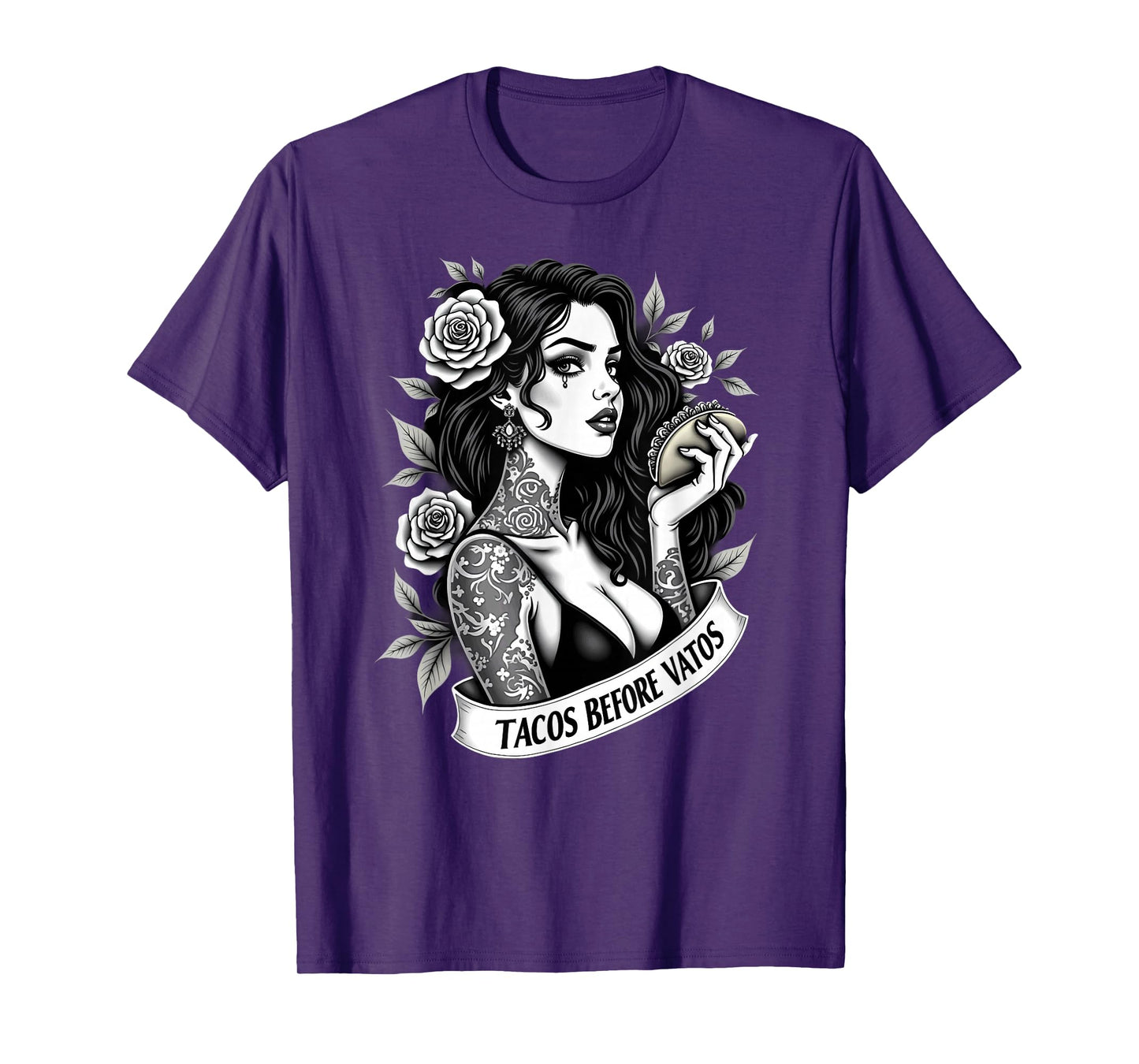 Sarcastic Spanish Mexican Tacos Before Vatos T-Shirt