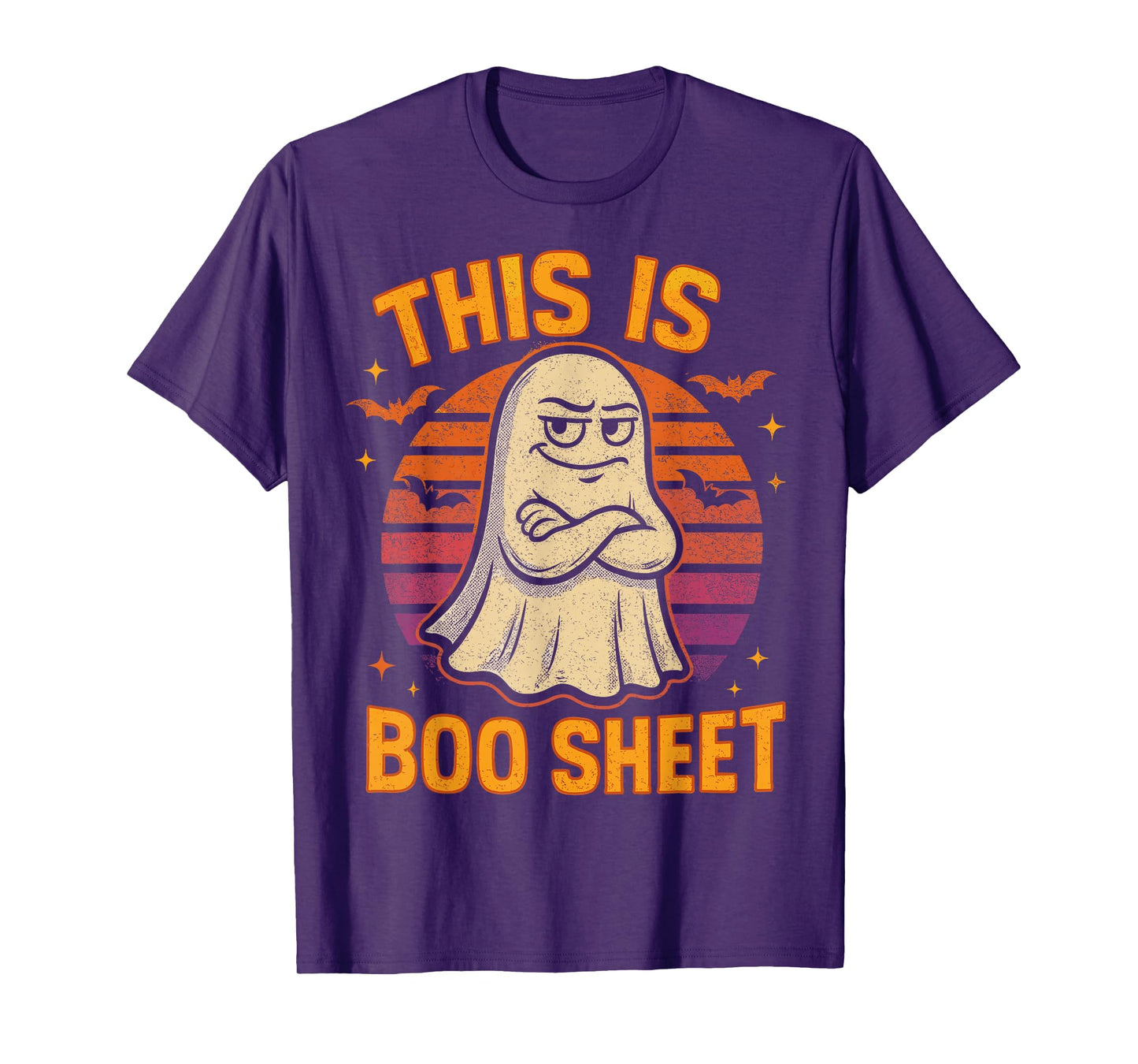 Retro Halloween 80s 90s This is Boo Sheet Ghost Men Women T-Shirt