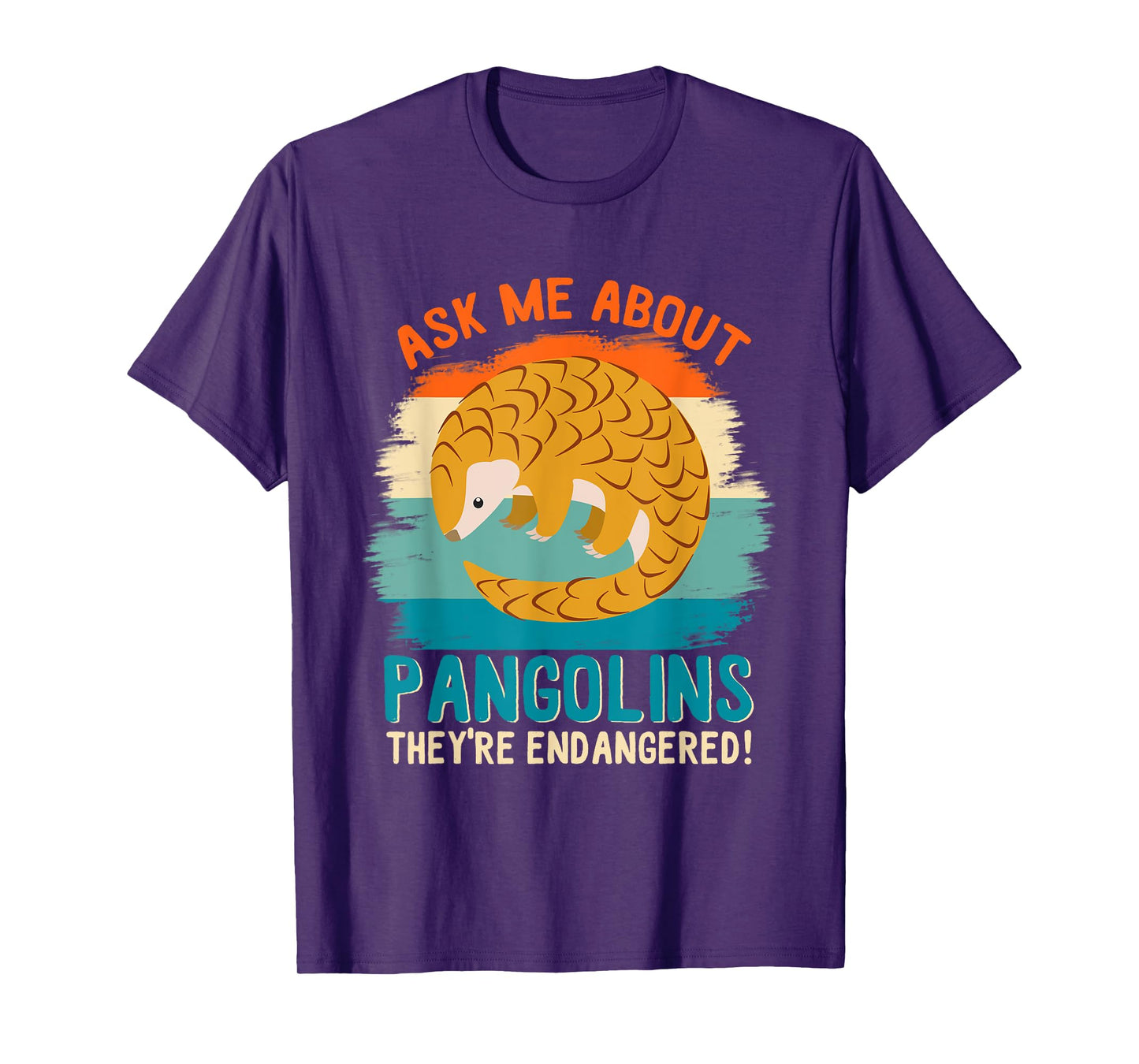 Pangolin Shirt Retro Ask Me About Pangolins Awareness T-Shirt