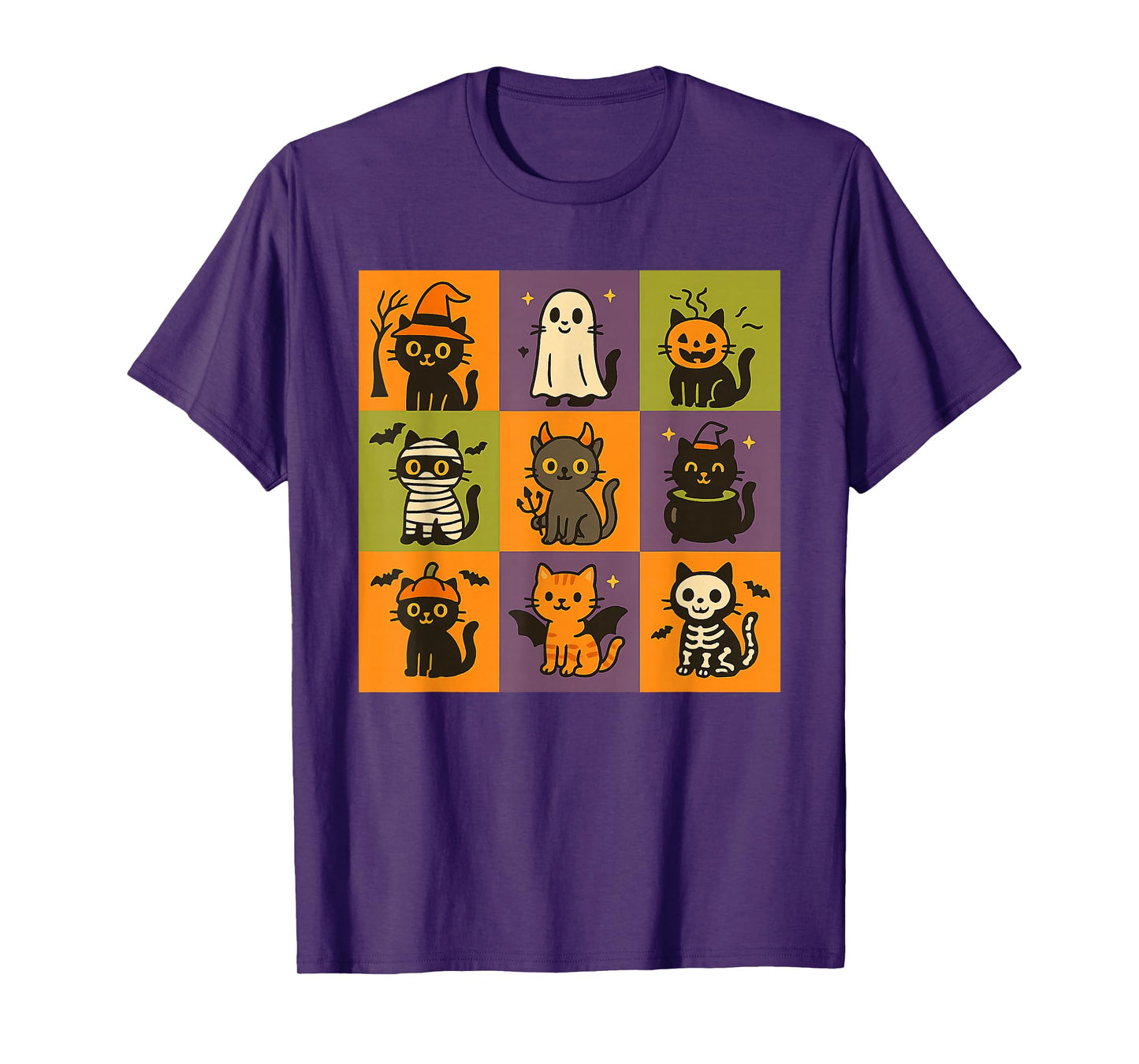 Halloween Cat Costume Witch Ghost Pumpkin Mummy Vampire T-Shirt