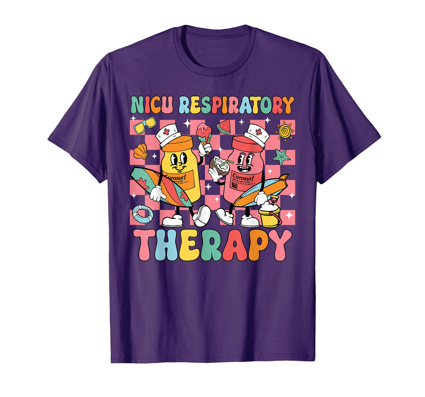 NICU Respiratory Therapy Summer Nurse Neonatal Beach Vibes T-Shirt