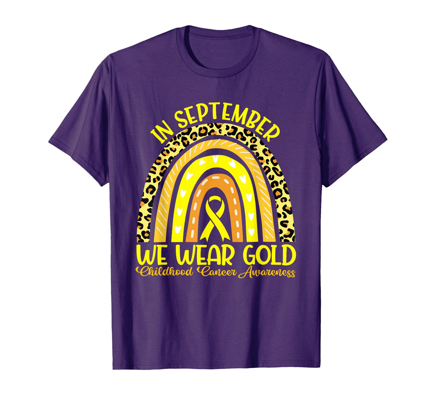 Childhood Cancer Awareness Shirt In September We Wear Gold T-Shirt