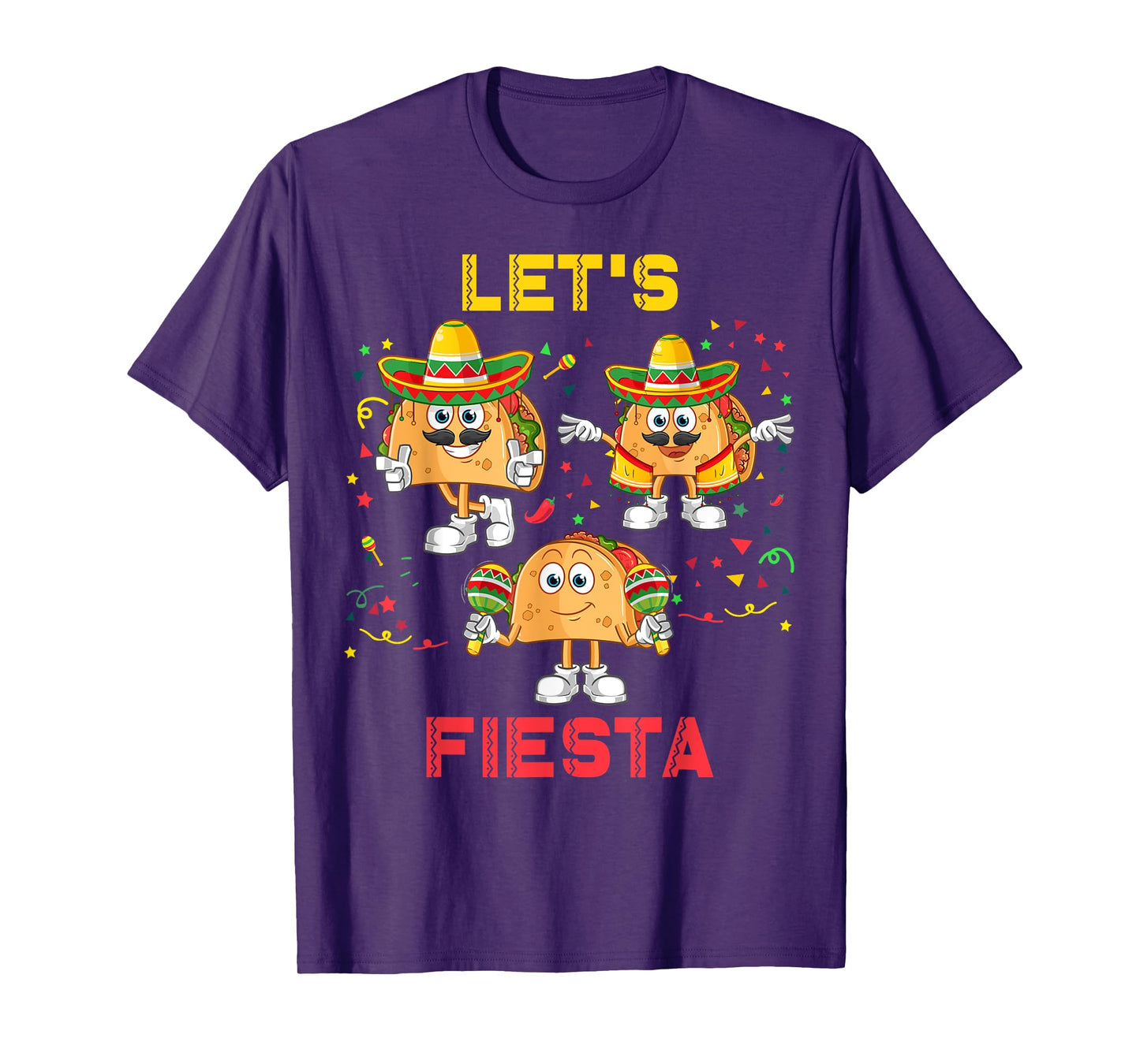 Let's Fiesta Tacos Mexican Party Let's Fiesta Cinco De Mayo T-Shirt