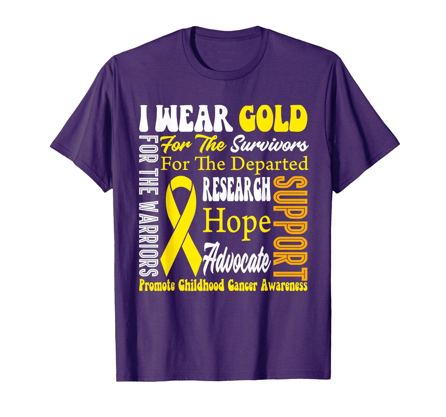 Childhood Cancer Awareness Shirt We Wear Gold for Children T-Shirt