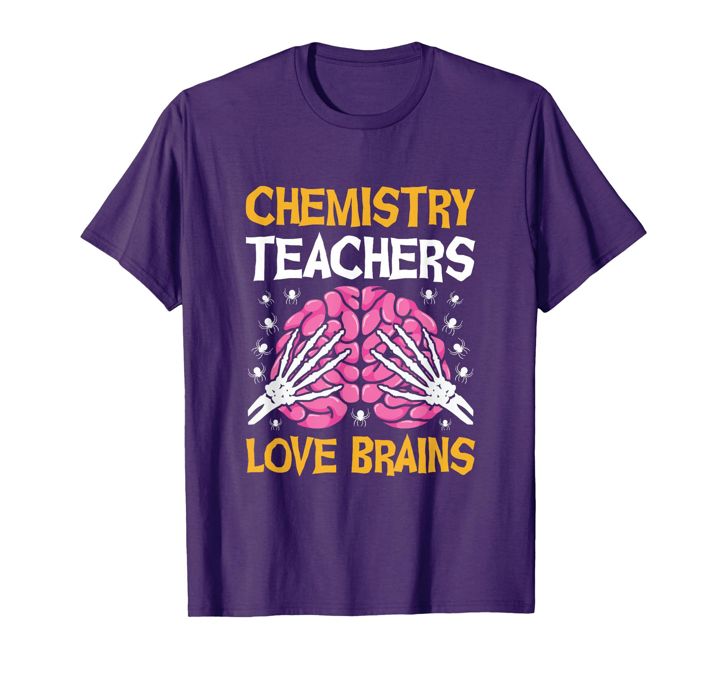 Chemistry Teacher Love Brains Funny Halloween School T-Shirt