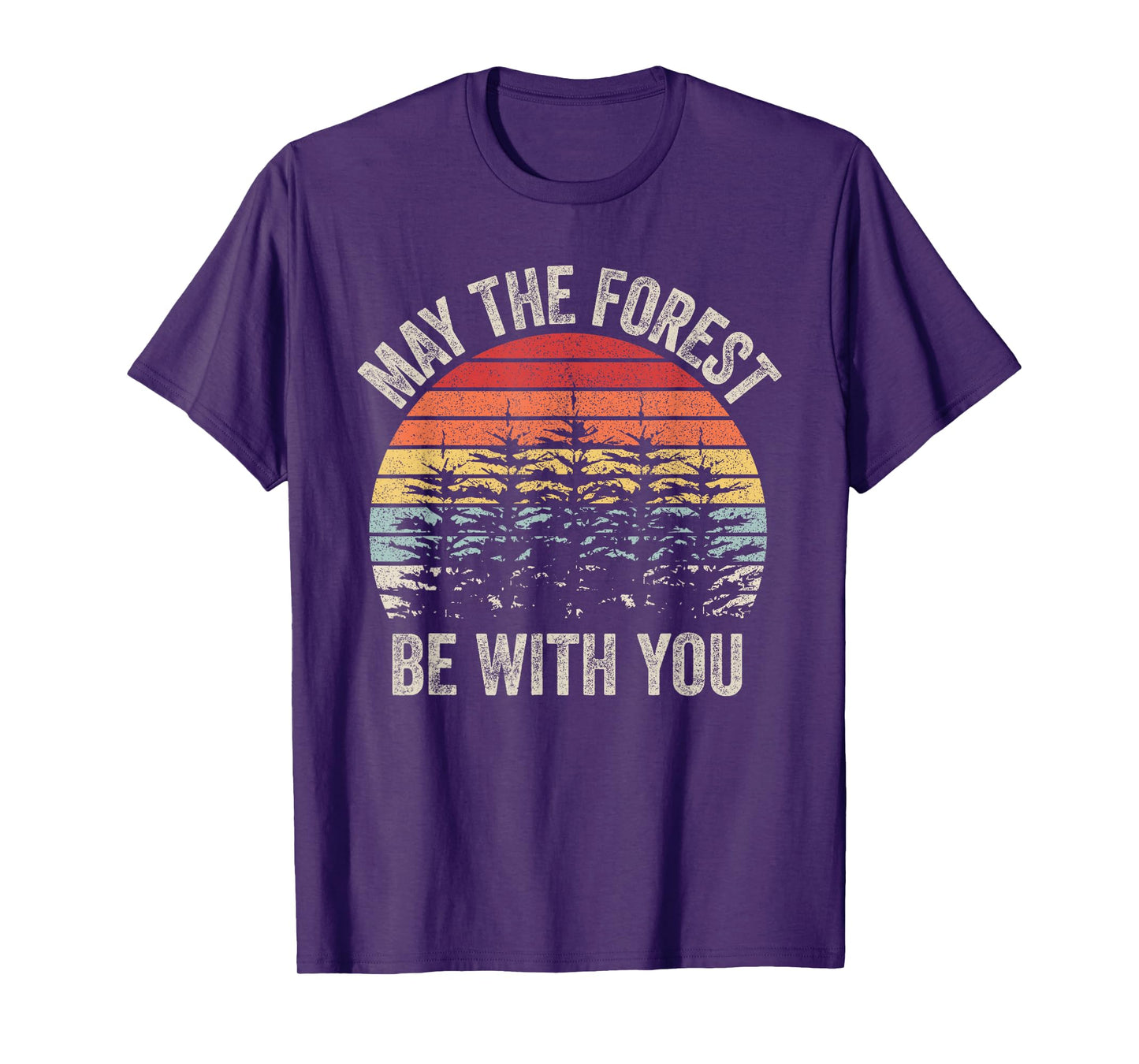 Vintage Retro May The Forest Be With You T-Shirt