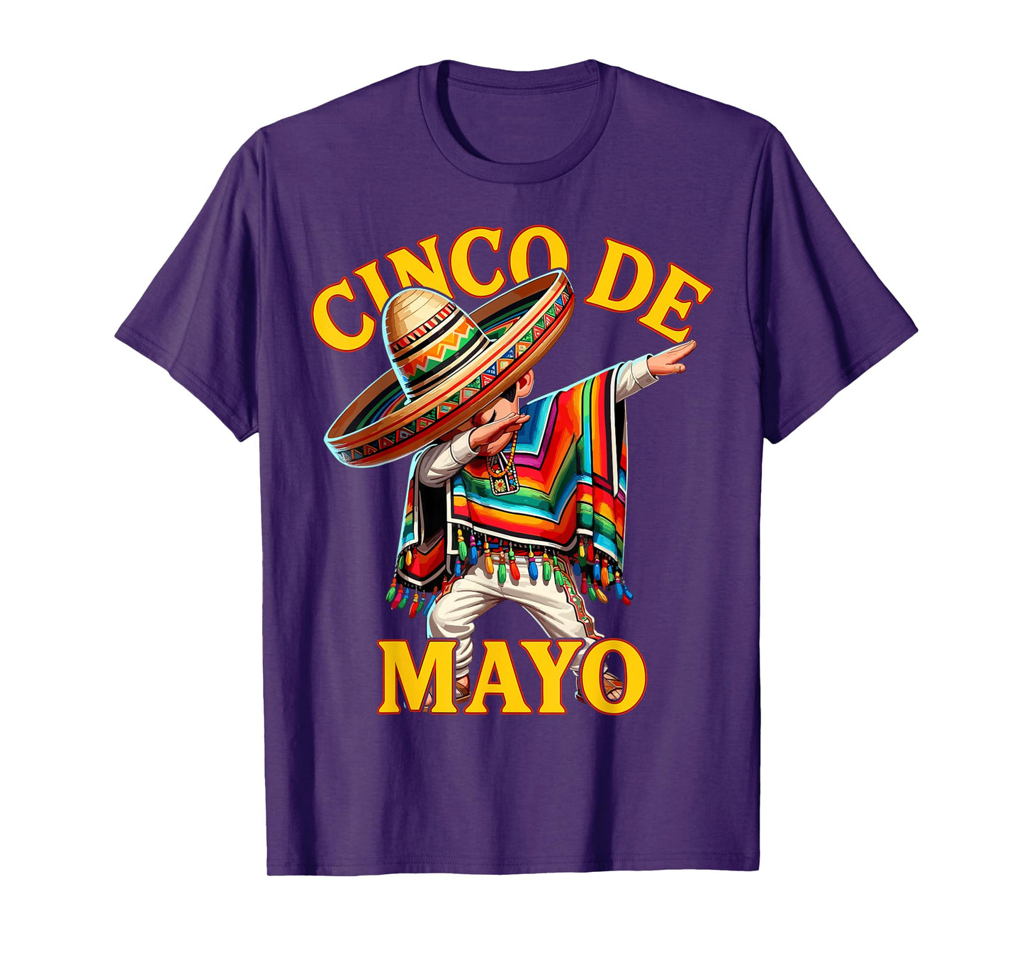 Mexican Boys Dabbing Poncho Cinco de Mayo T-Shirt