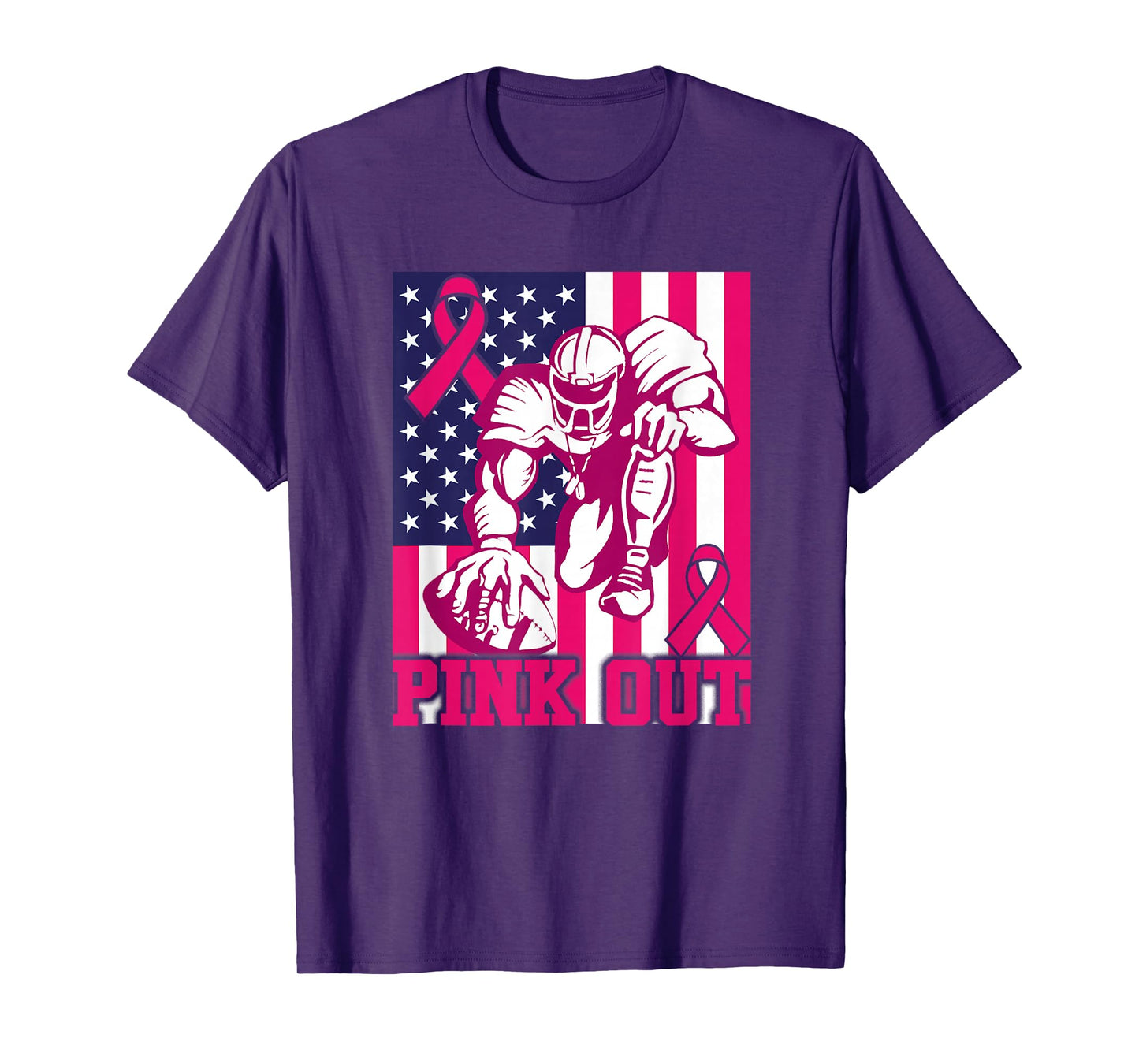 Pink Out Football Breast Cancer Awareness Toddler Boys Kids T-Shirt