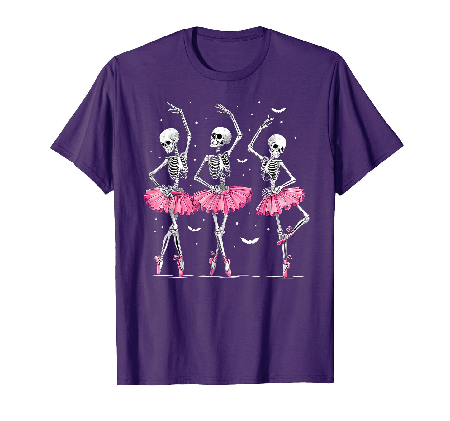 Ballerina Ballet Dance Halloween Dancing Skeleton Girl Women T-Shirt