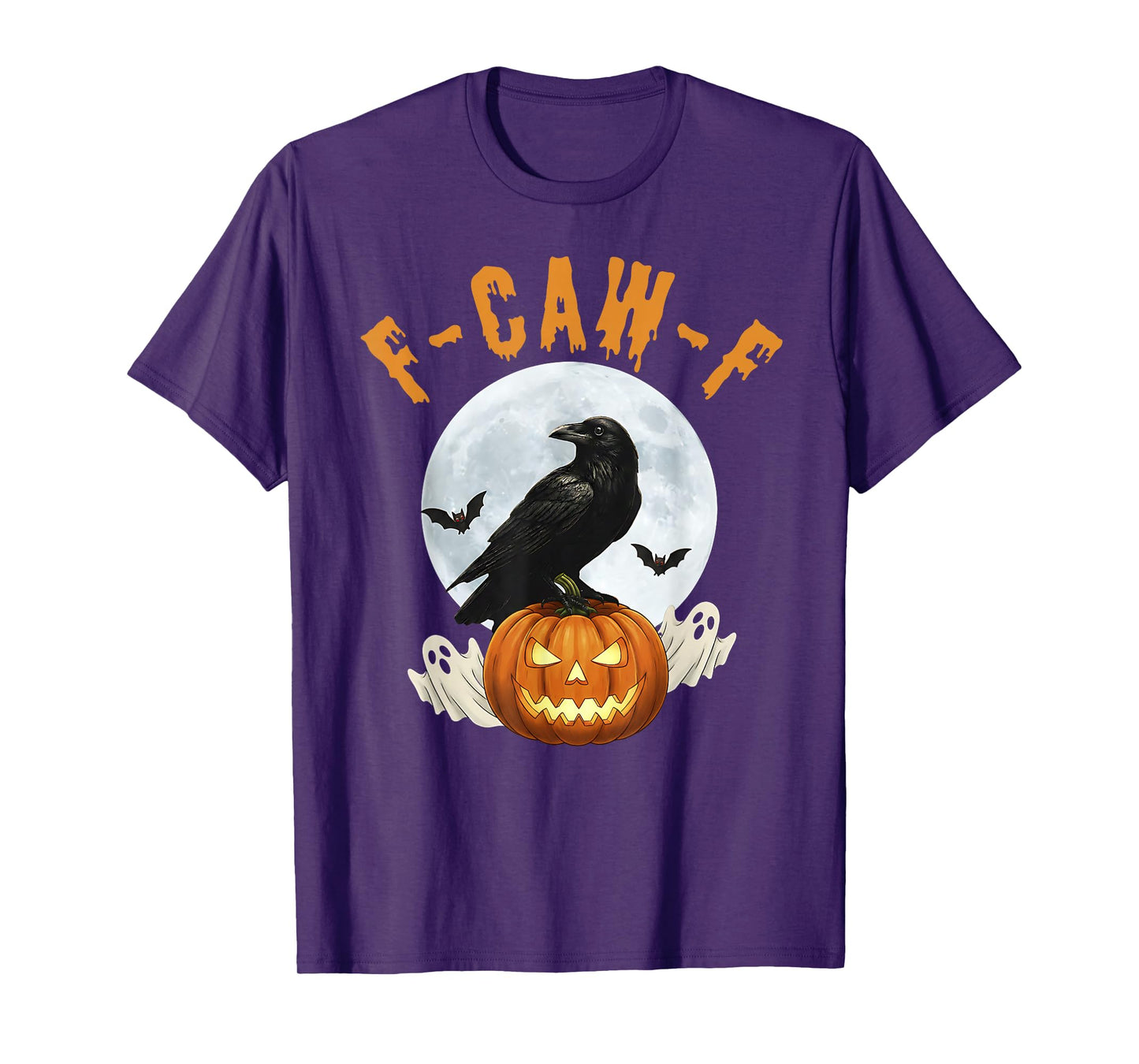 Halloween F Caw F Funny Adult Halloween F Caw F Raven Crow T-Shirt