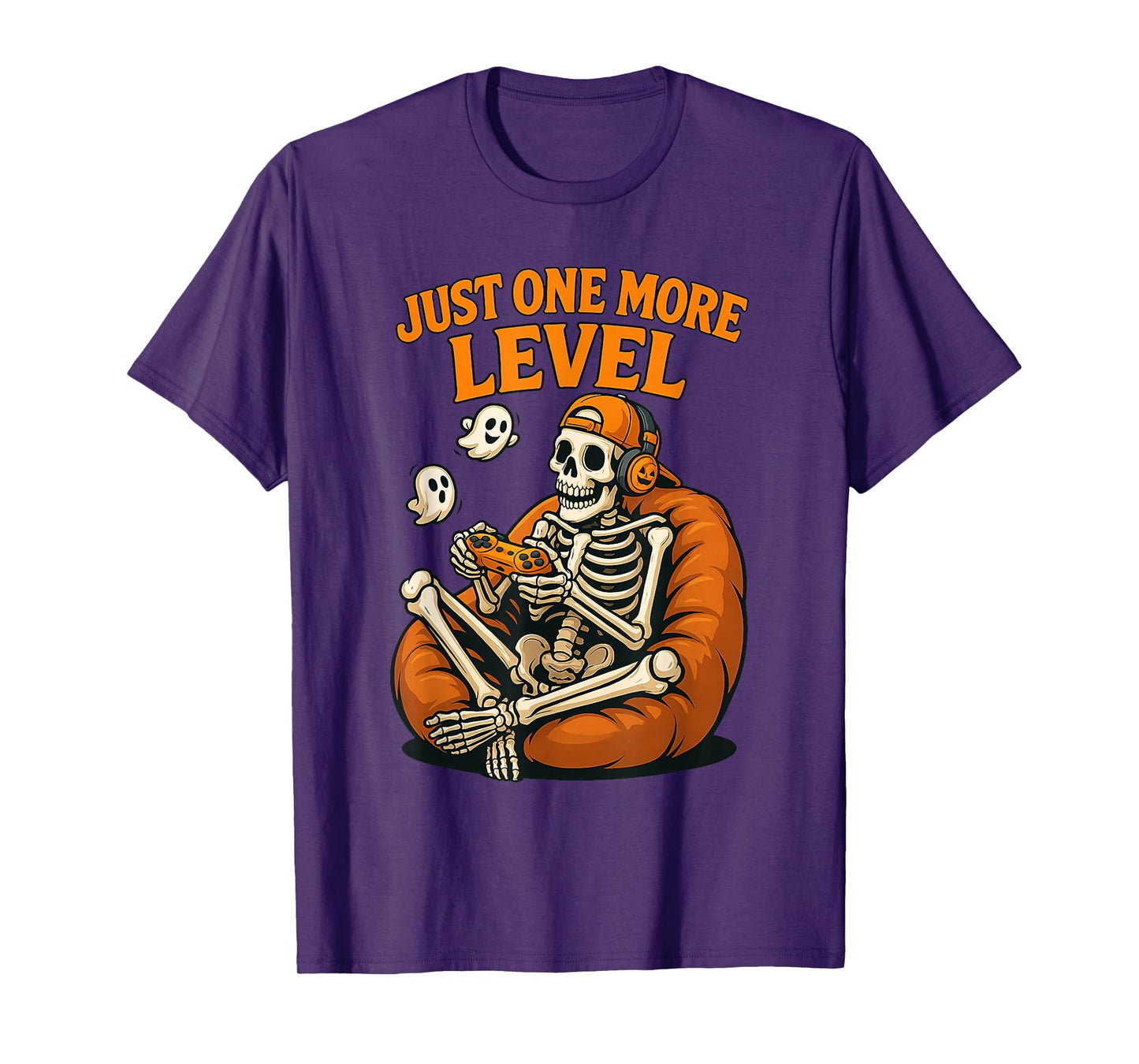 Funny Video Game Halloween Skeleton Gamer Costume Men Boys T-Shirt