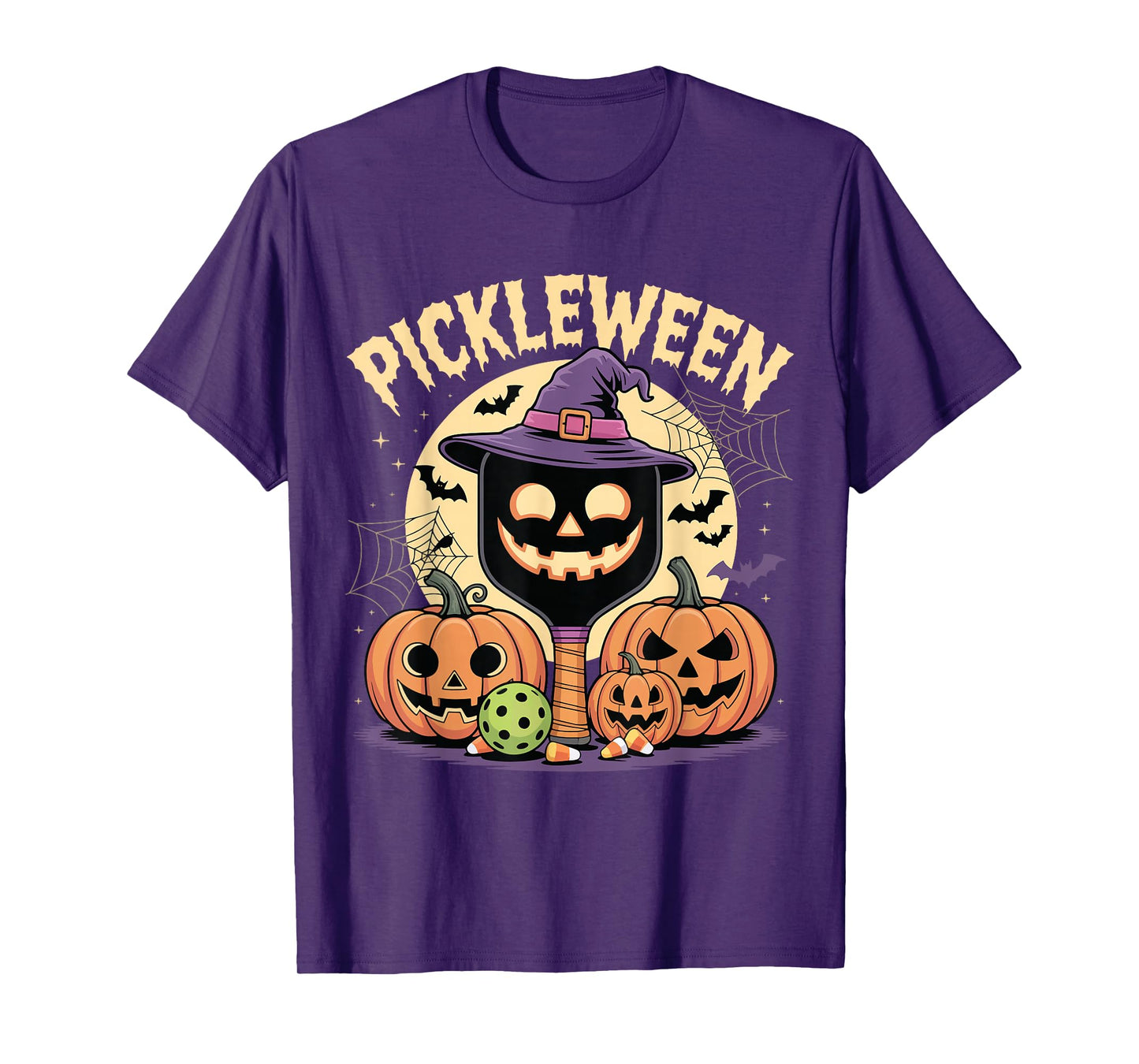 Pickleween Pickleball Player Funny Pickleball Halloween T-Shirt