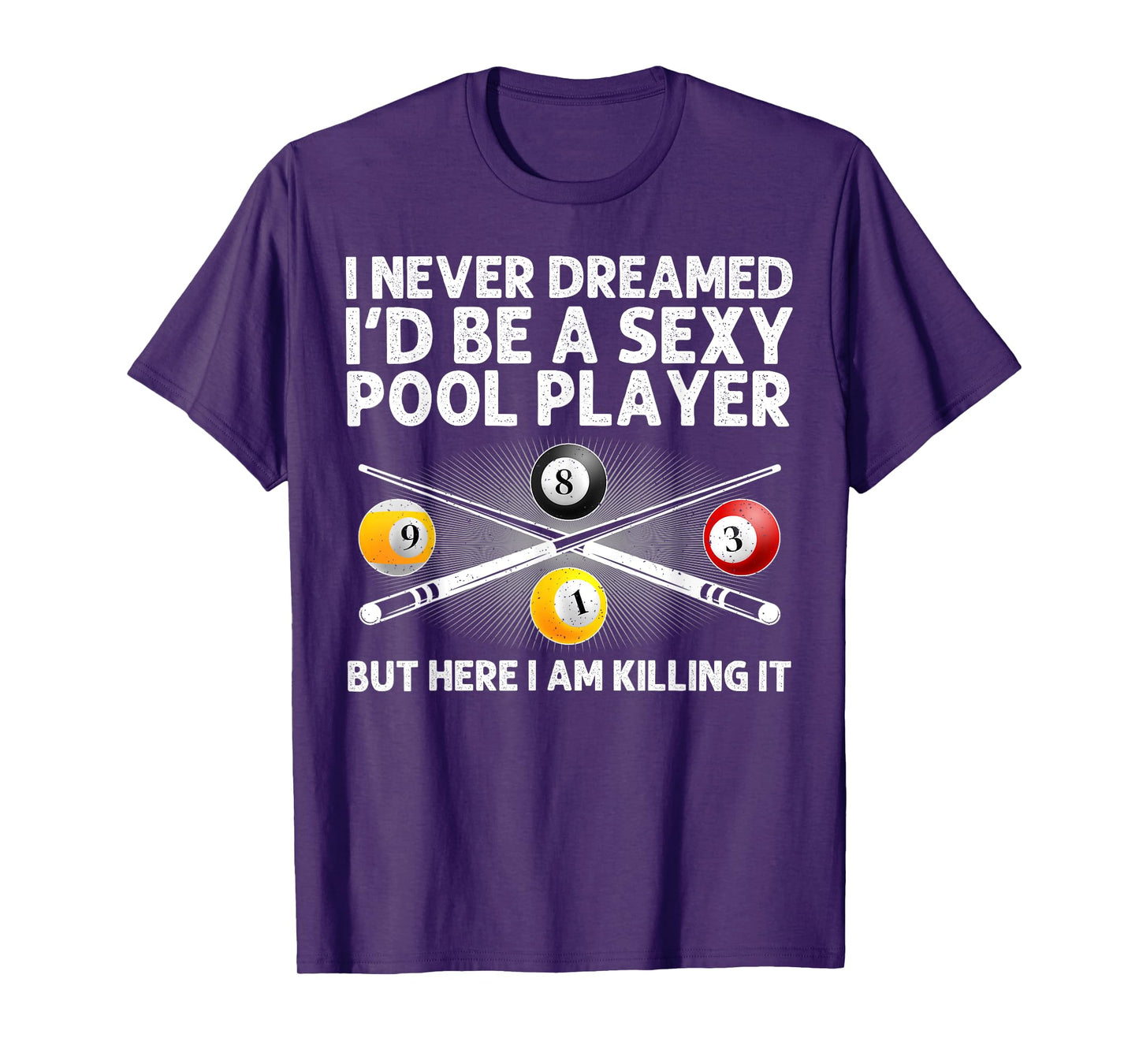Best Pool Design For Men Women Billiards Lover Pool Player T-Shirt
