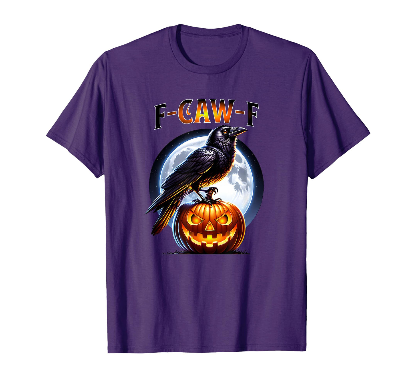 Black Crow F-Caw-F Funny Gothic Adult Humor T-Shirt