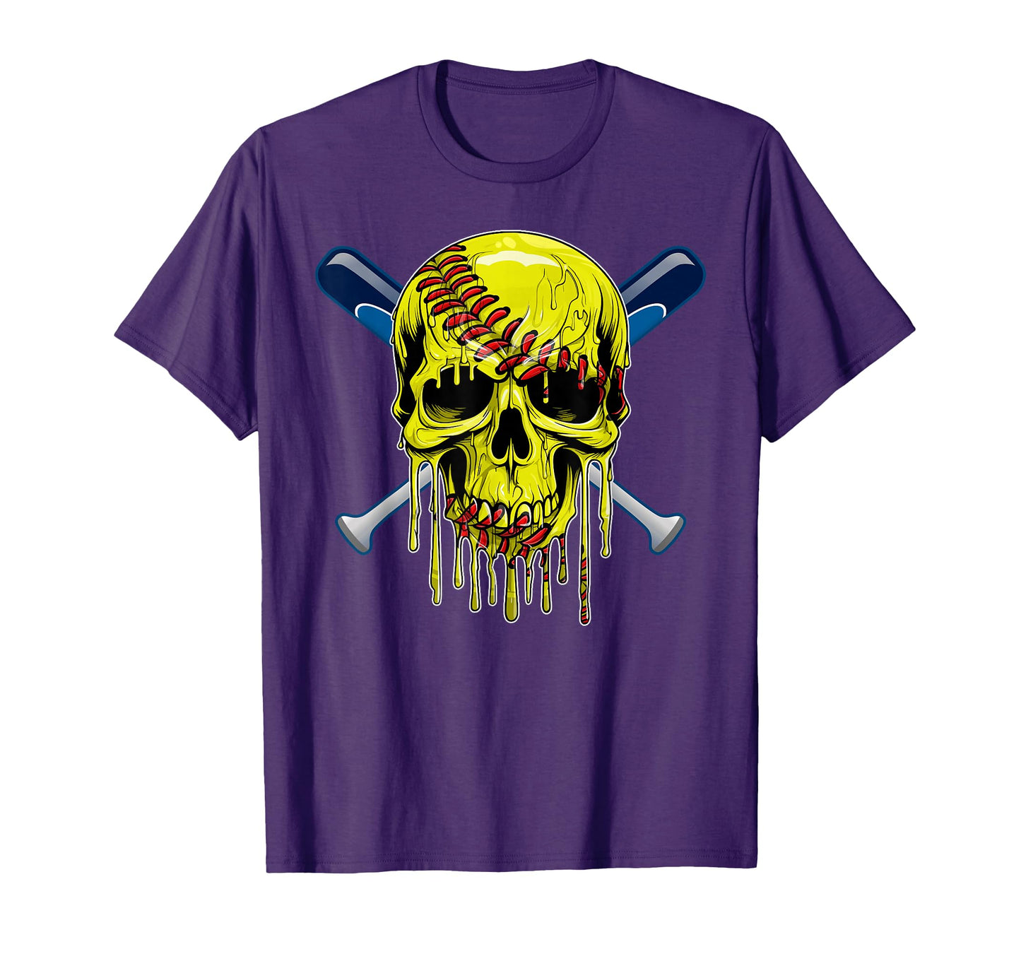 Softball in Skull Shaped Happy Halloween Costume Day Boys T-Shirt
