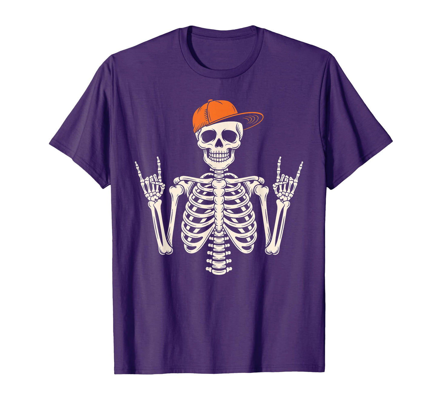 Rocker Skater Skeleton Cap Halloween T-Shirt