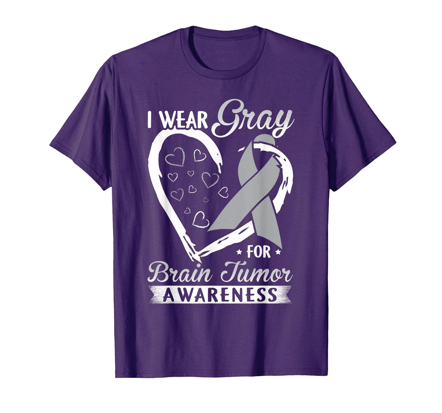 I Wear Gray For Brain Tumor Awareness T-shirt T-Shirt