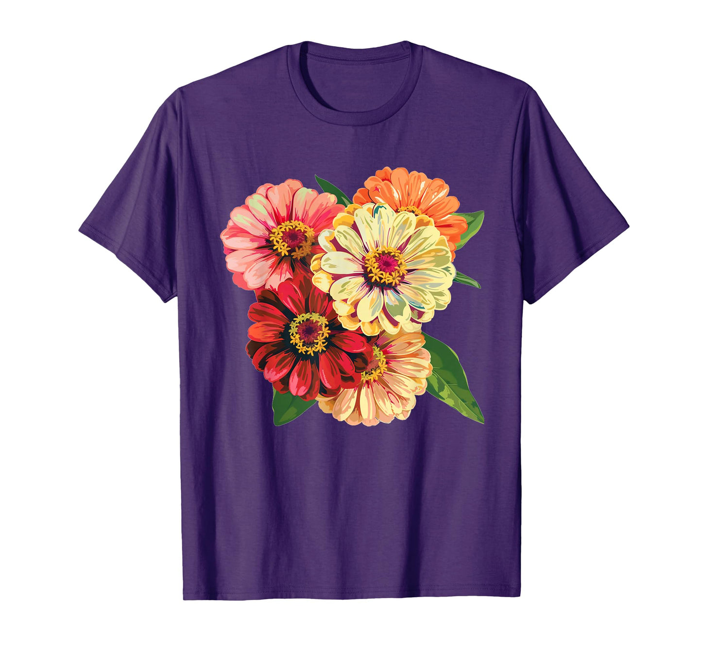 Cool multicolor Zinnias Flowers for Plants Lovers T-Shirt