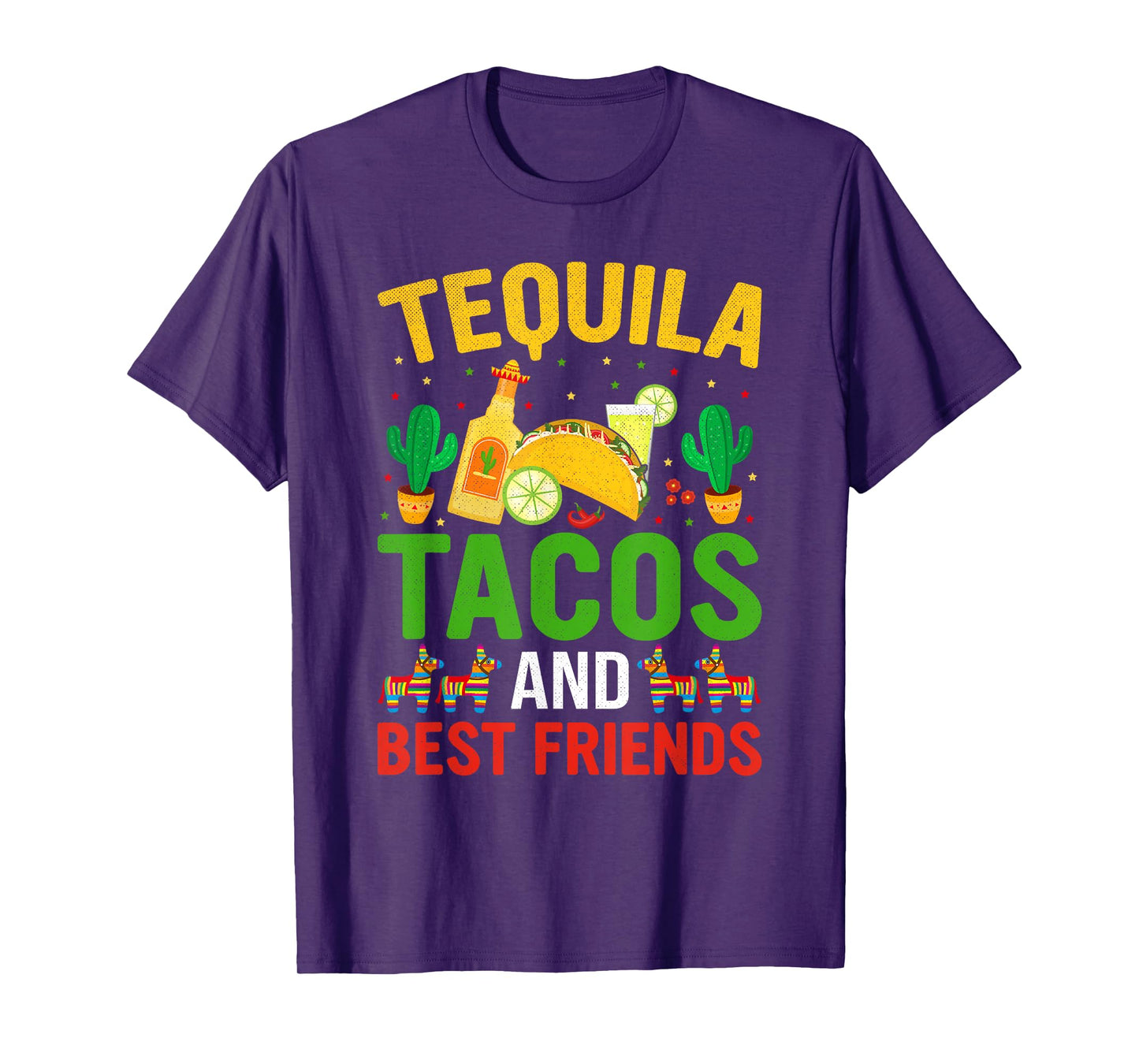 Funny Cinco De Mayo Mexican Tequila Tacos and Friends T-Shirt
