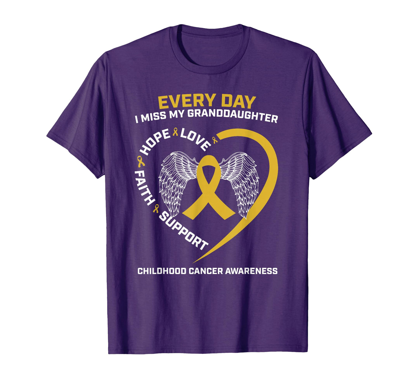 Grandma Gold In Memory Of My Granddaughter Childhood Cancer T-Shirt