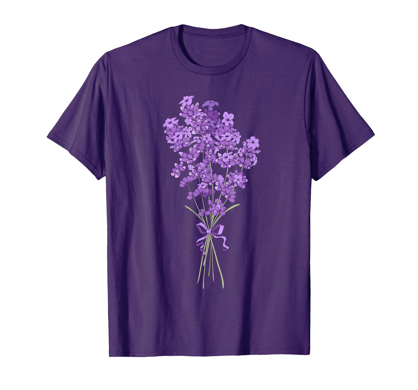Lavender Purple Flower Design Wildflower Lavender Flower T-Shirt