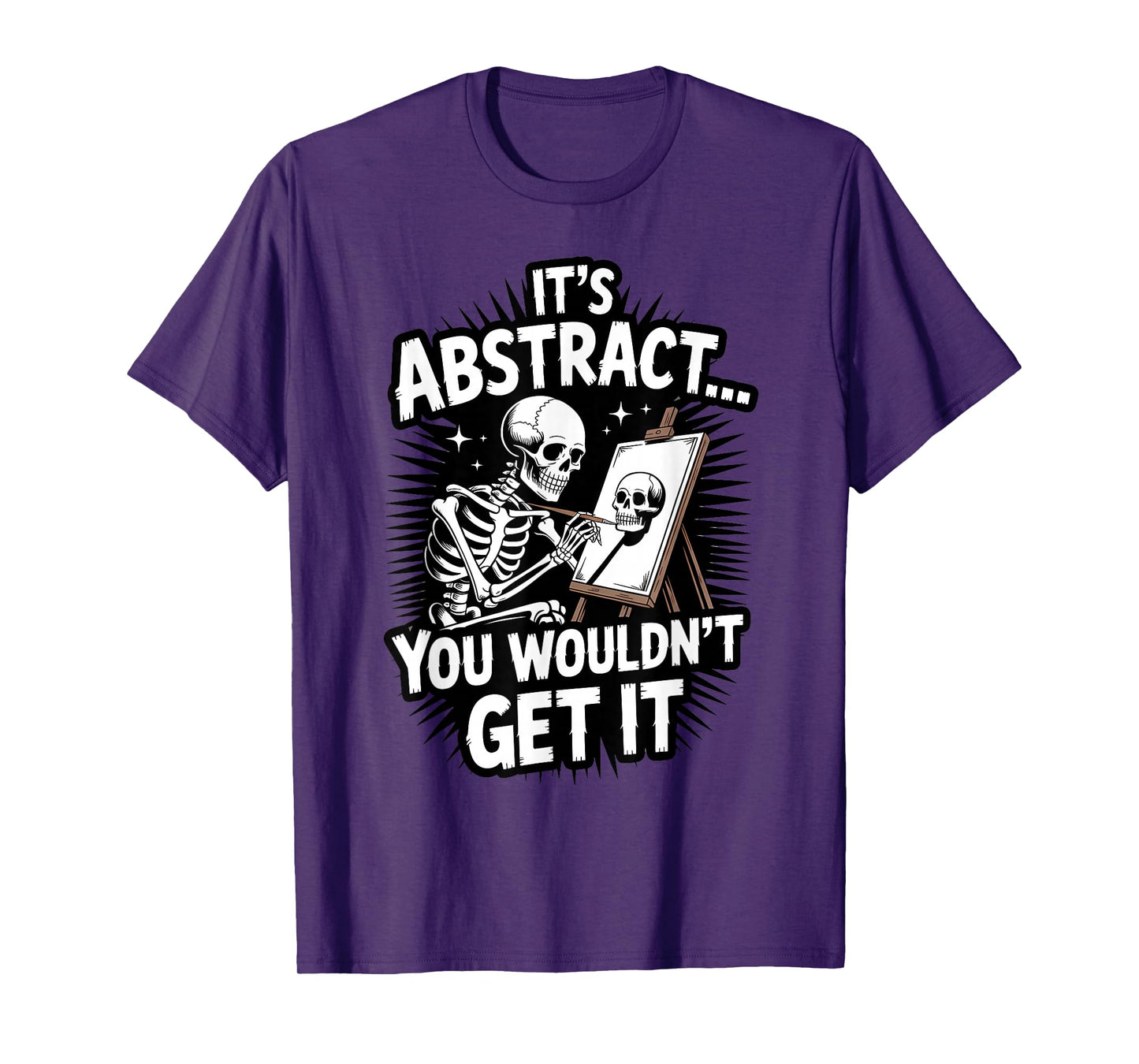 Skeleton Artist Halloween Funny Spooky Painter T-Shirt