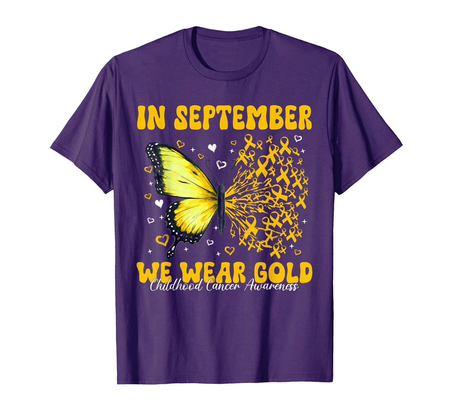 in September We Wear Gold Child Childhood Cancer Awareness T-Shirt