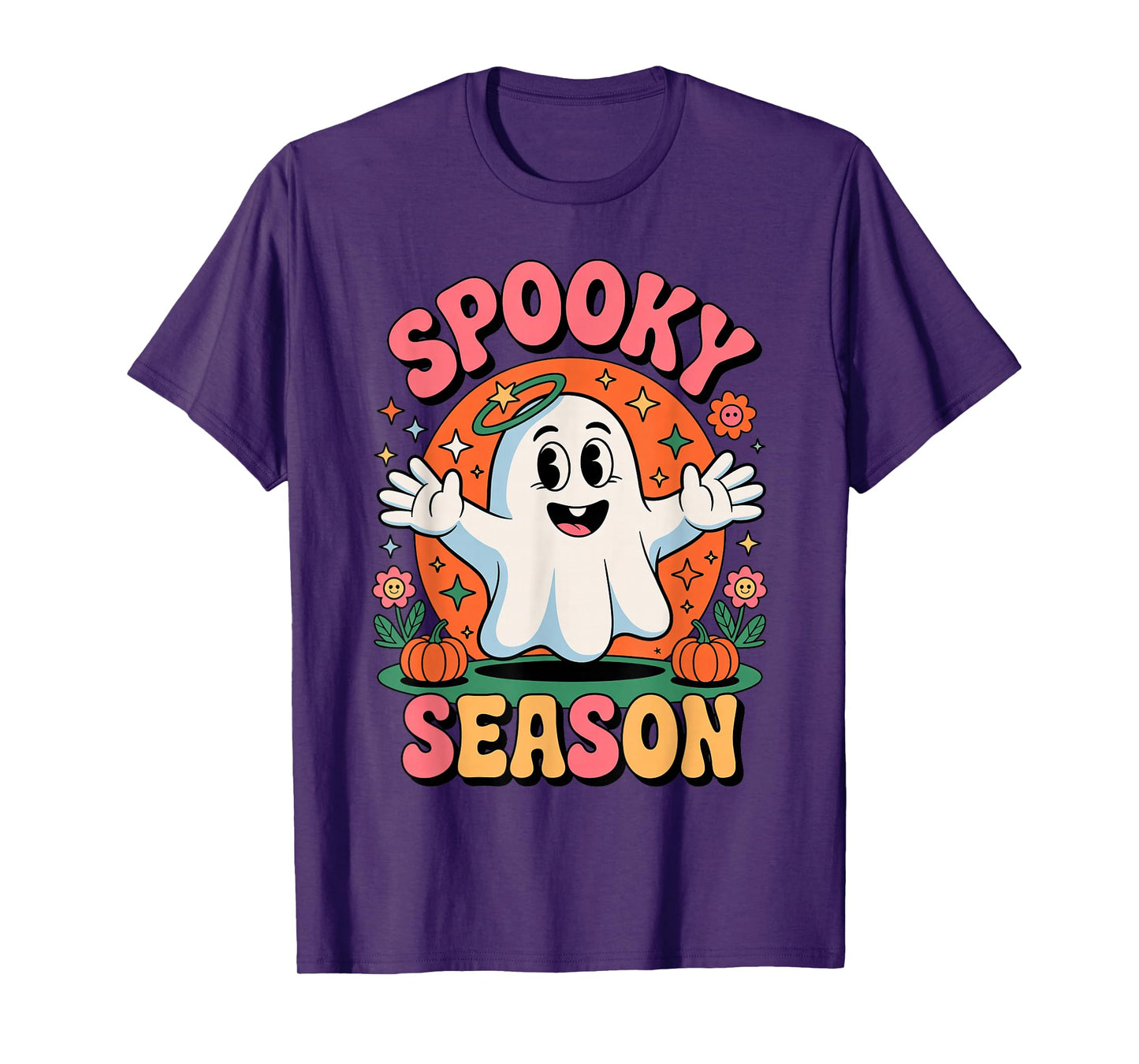 Funny Spooky Season Ghost Halloween Costume Toddler Kids T-Shirt