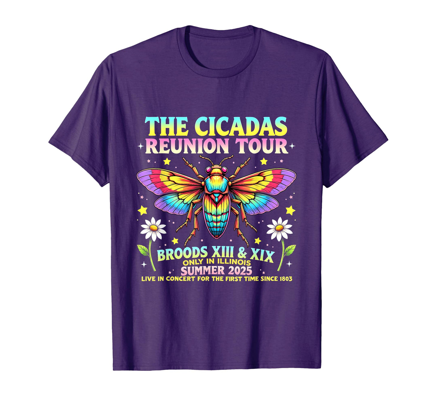 2025 Cicada Brood XIV Swarm Reunion Tour Summer Cicadas T-Shirt