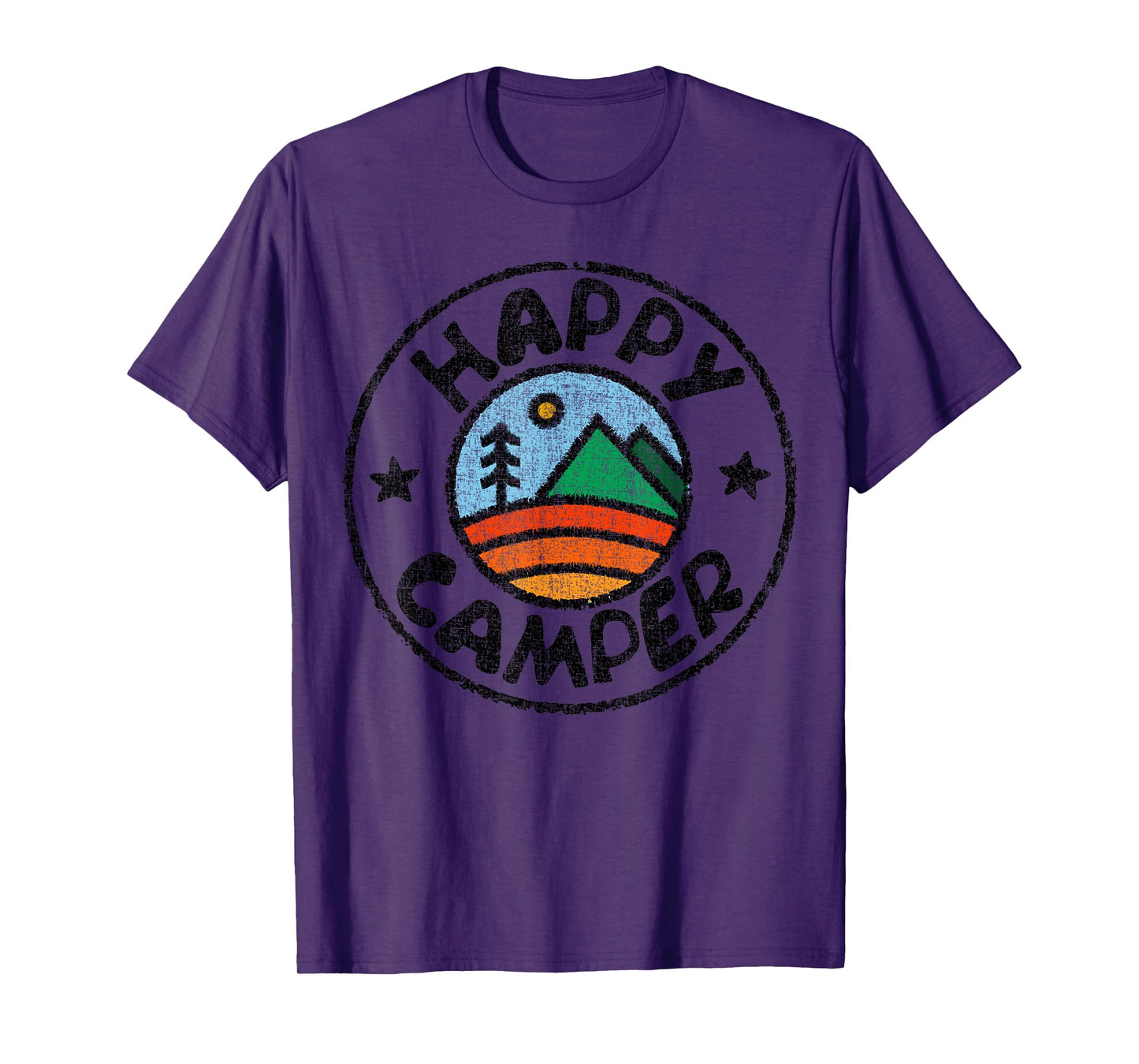 Funny Camper TShirt Happy Camping Lover Camp Vacation Shirt T-Shirt