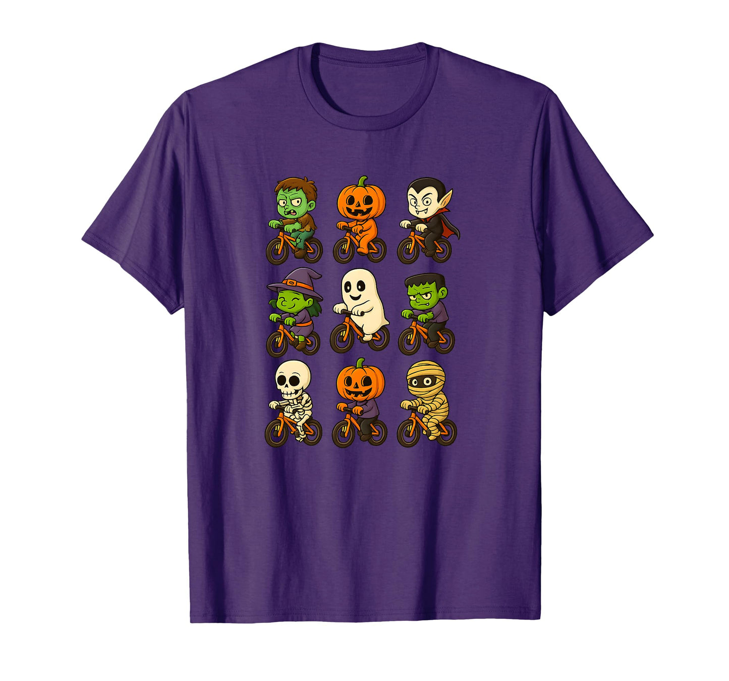 Funny Halloween Monsters Riding Bikes Costume Toddlers T-Shirt