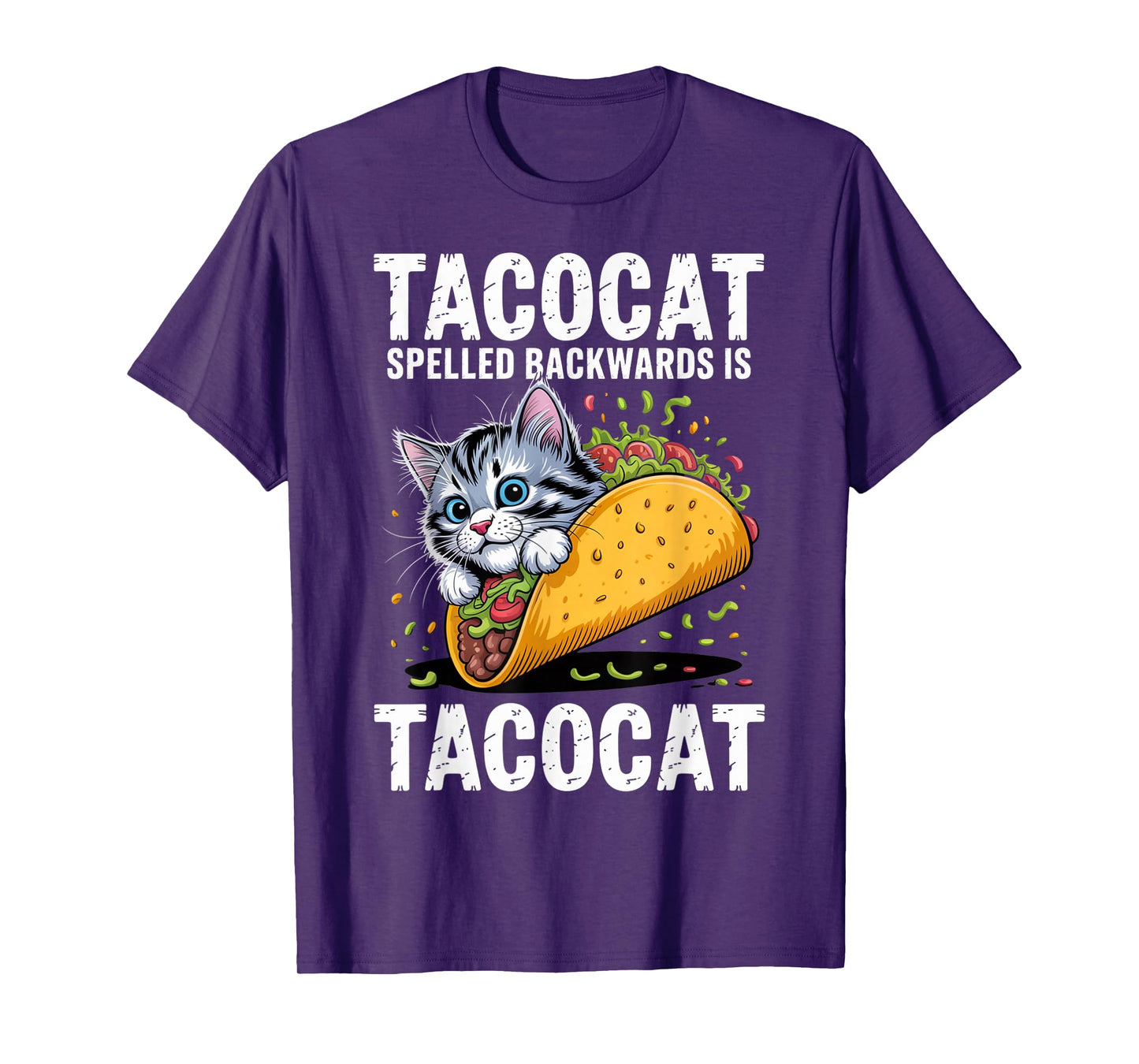 Tacocat Spelled Backwards is Tacocat Taco Vibes Birthday T-Shirt
