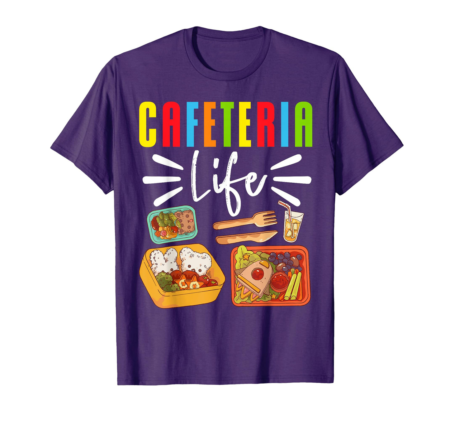 School Cafeteria Worker Lunch Lady Food Trays Cafeteria Life T-Shirt