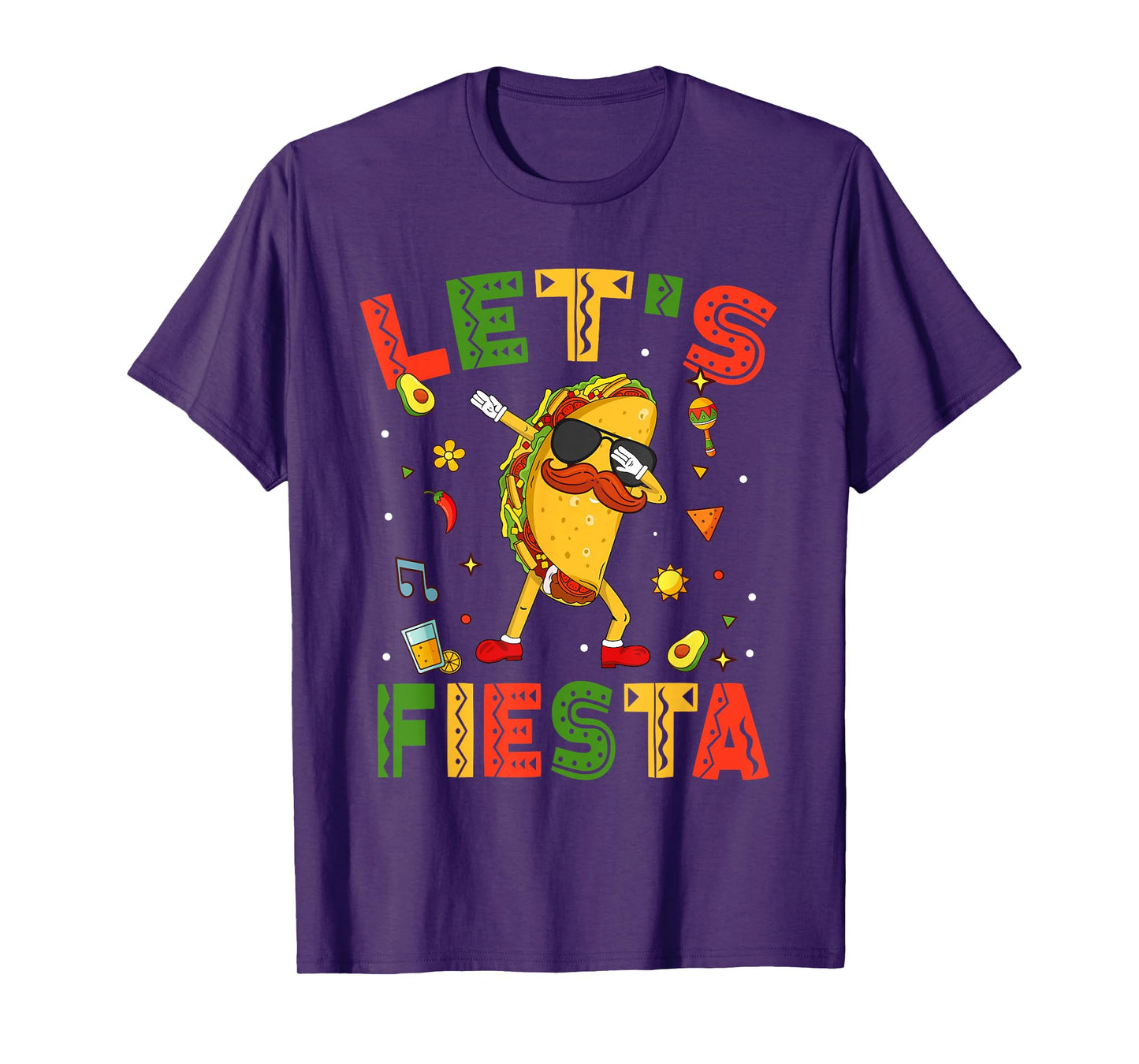 Let's Fiesta Tacos Dabbing Cinco De Mayo Mexican Dab Boy Kid T-Shirt