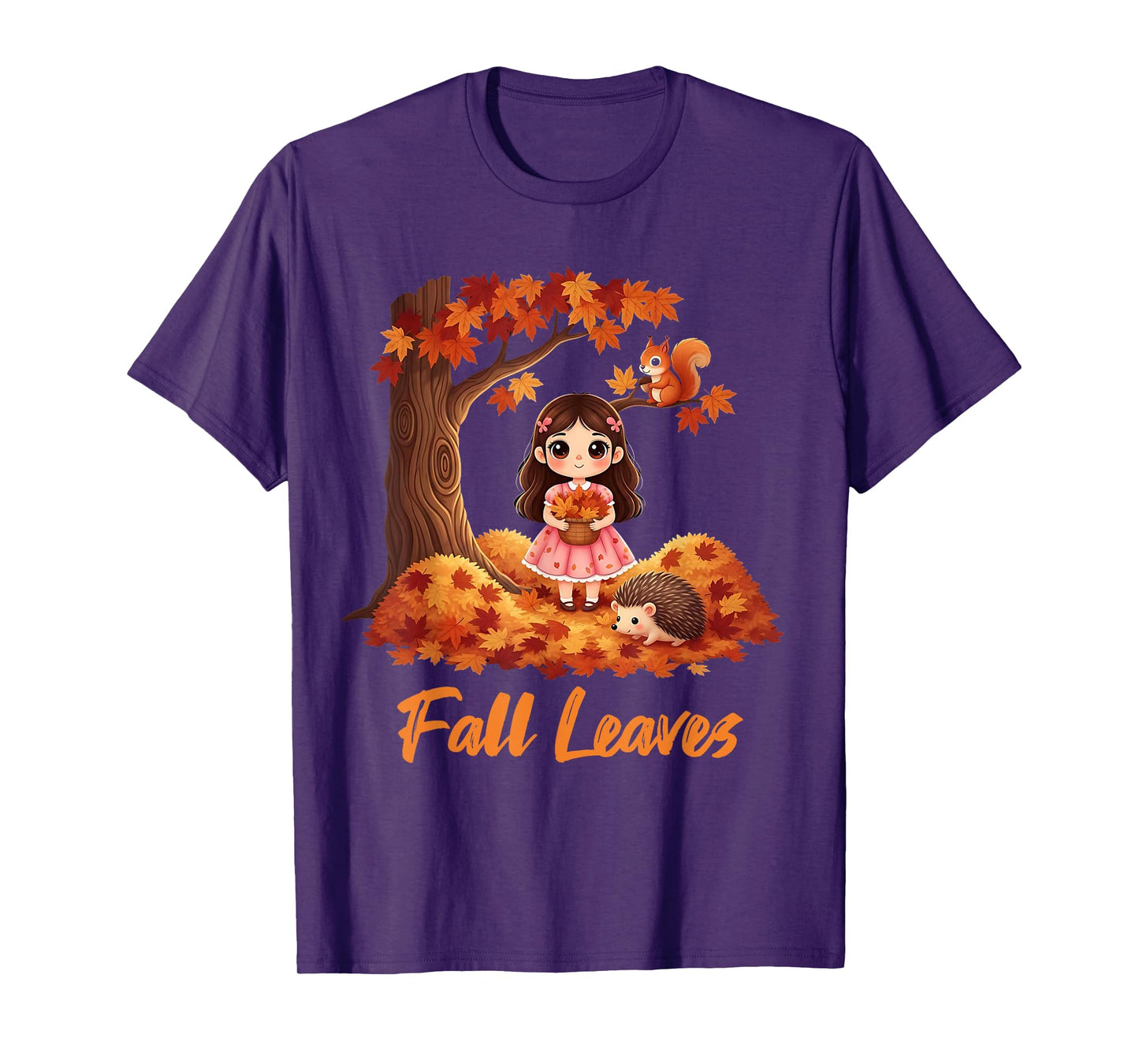 Autumn Fall Leaves Tree and Forest Creatures Men Women Kids T-Shirt