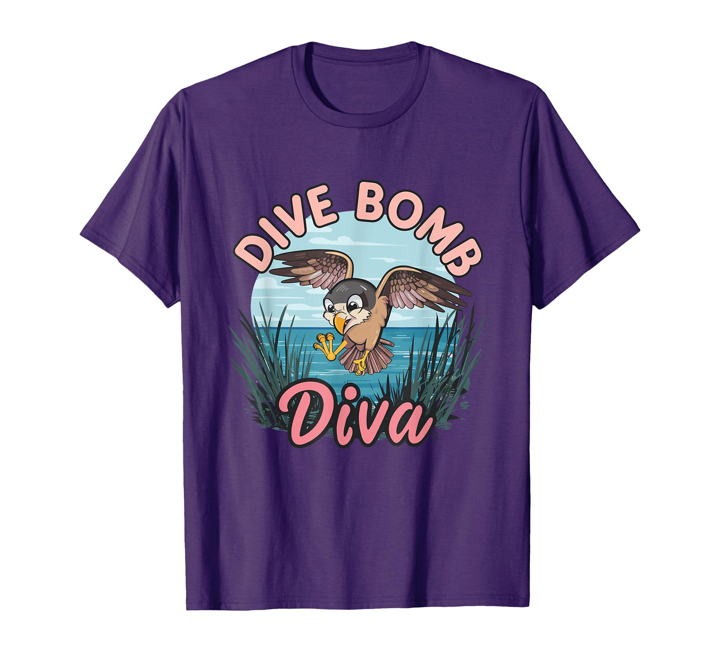 Falcon Dive Bomb Diva Hilarious Bird Pun T-Shirt